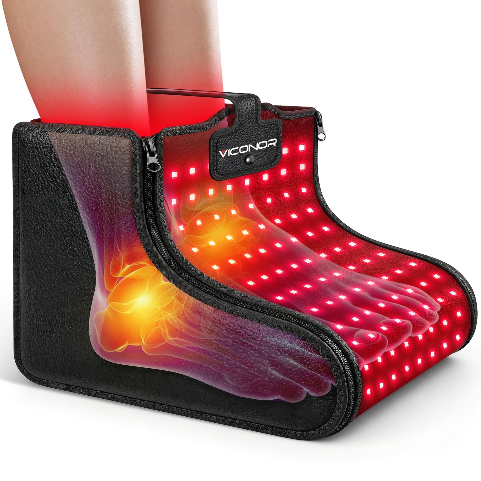 Viconor Red Light Therapy for Feet, Shoe Wraps Black 1