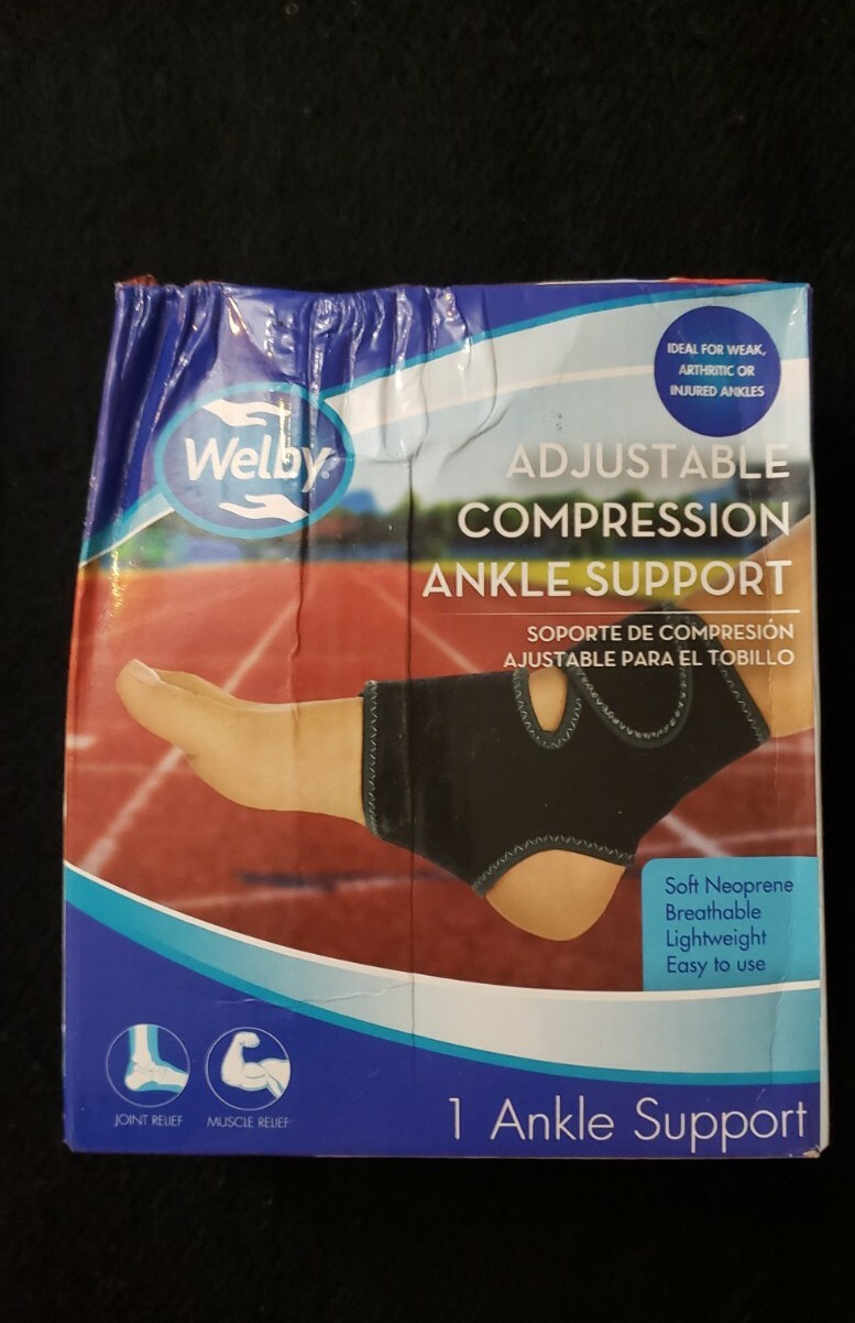 2 New Ankle Supports Dr. Arthritis Cooper Lined & Welby Adjustable Compression