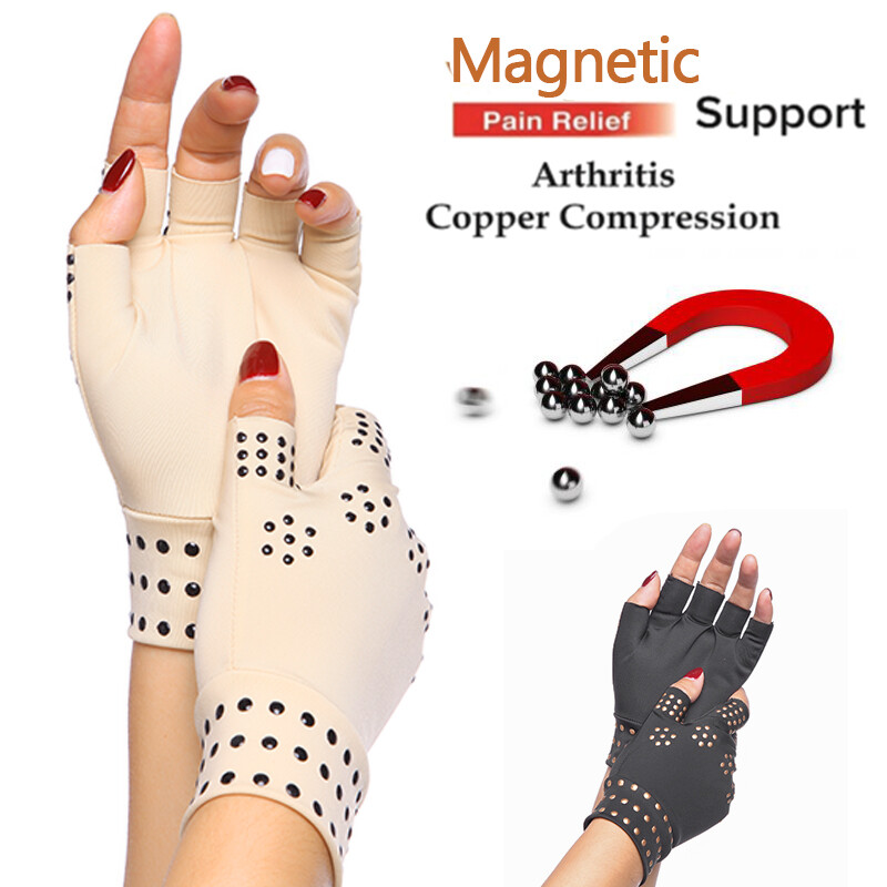 Compression Copper Arthritis Gloves Hand Brace for Finger Pain Relief Support L6