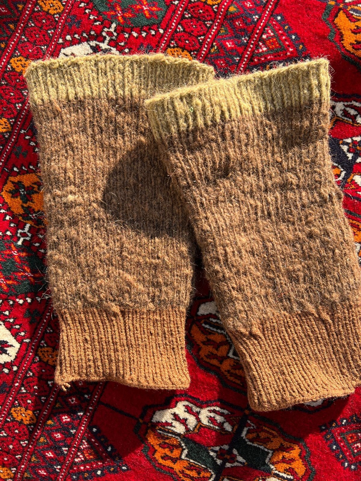 Hand-woven Knee Pads, 100% Soothing Warm Camel Wool Brace, Guards, wrap, sleeves