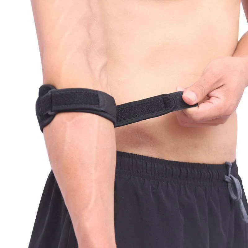 Adjustbale Elbow Support Pad, Adjustable 1PCS for Home Travel (Black)
