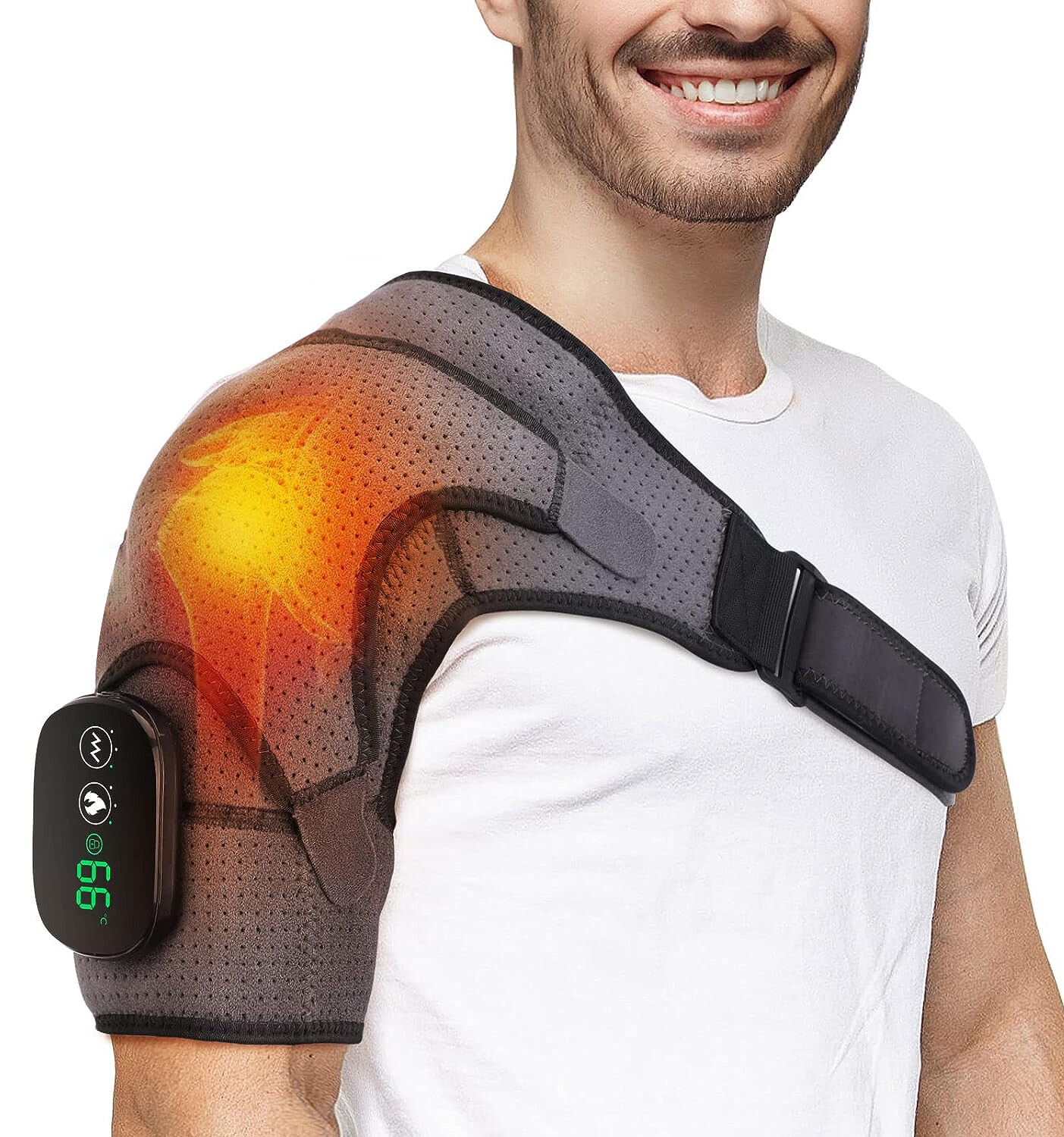 Shoulder Heating Pad Cordless Heated Shoulder Wrap Massager Shoulder Pain Relife