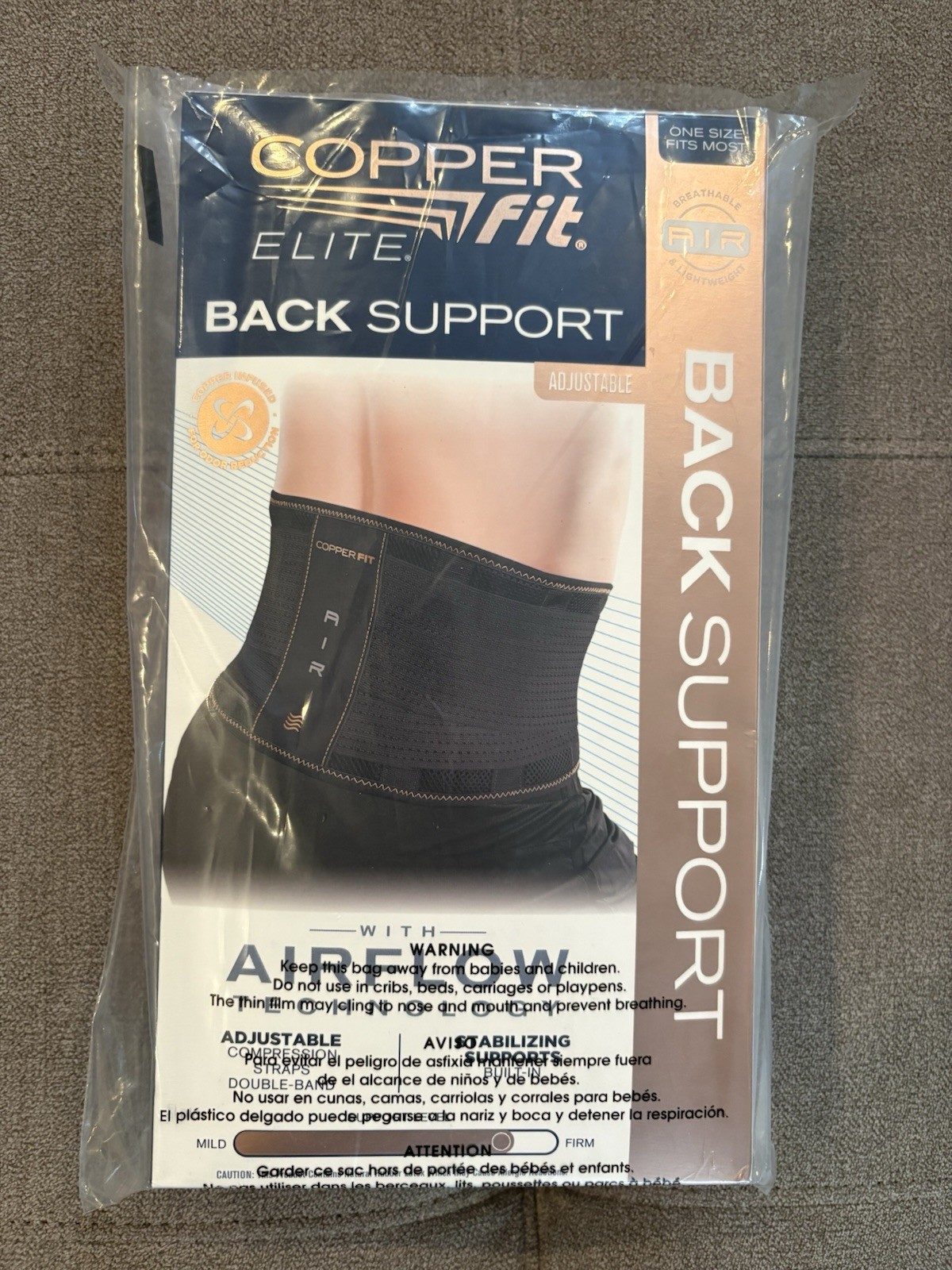 Cooper Fit Elite Back Support with Air Flow Adjustable Compression Straps