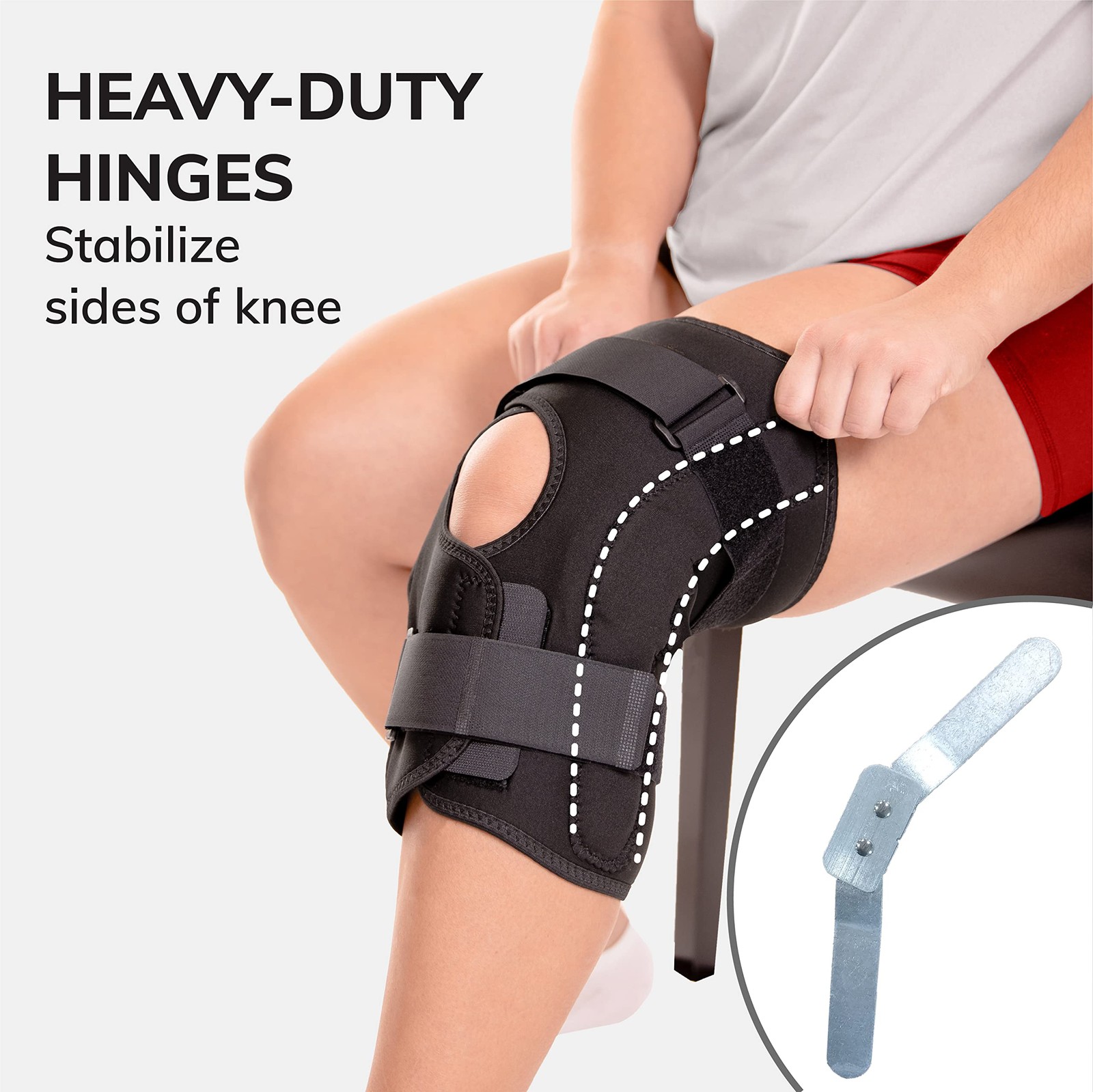 BraceAbility Obesity Hinged Knee Brace – Plus Size Large Wraparound Support