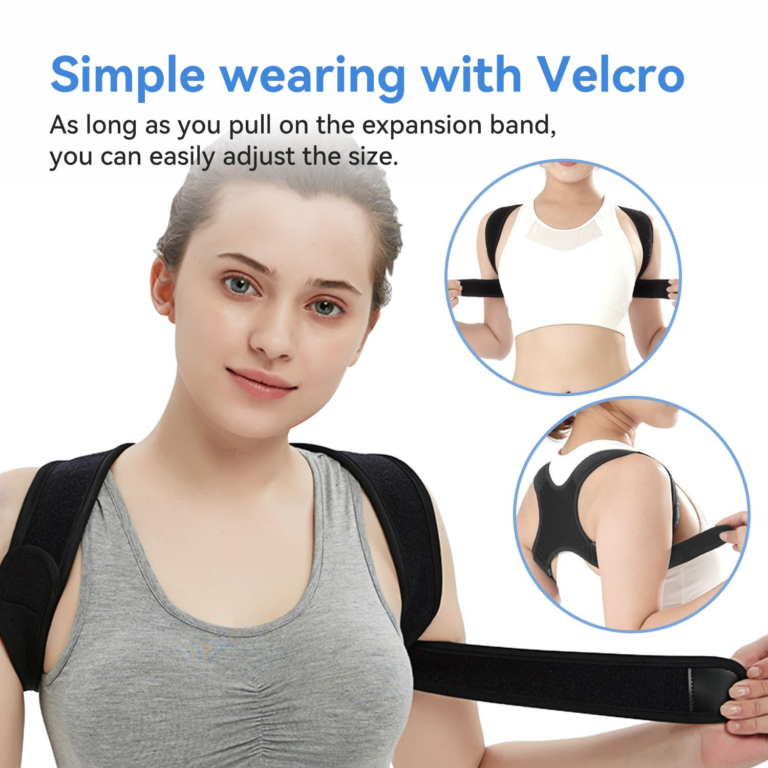 Adjustable Posture Corrector Women & Men Back Support Brace Upper Spine Neck