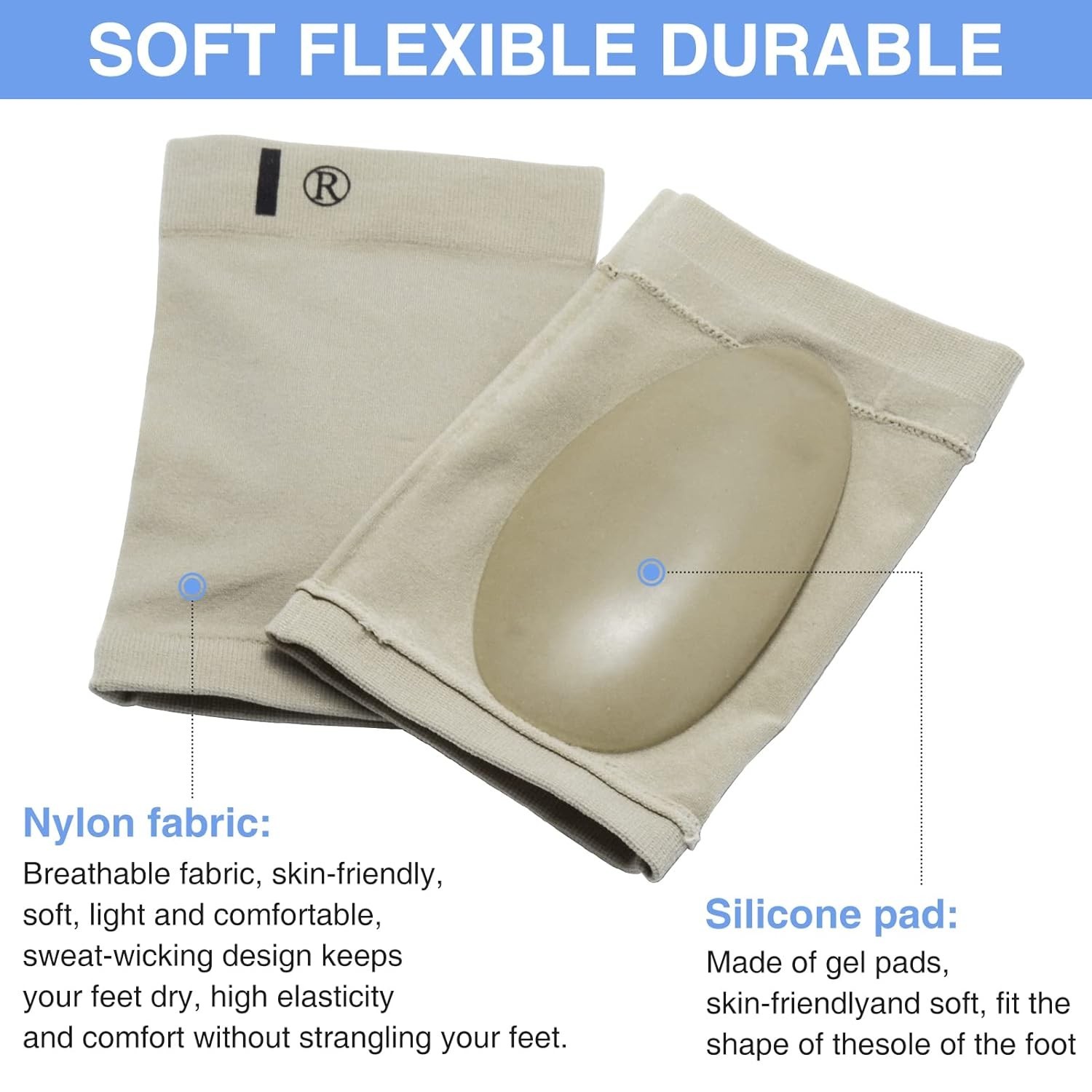 Durable Arch Support Compression Sock with Gel Pad – Plantar Fasciitis Care