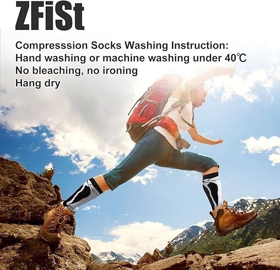 Plus Size Compression Socks Wide Calf for Women MenSport Compression Stocking…