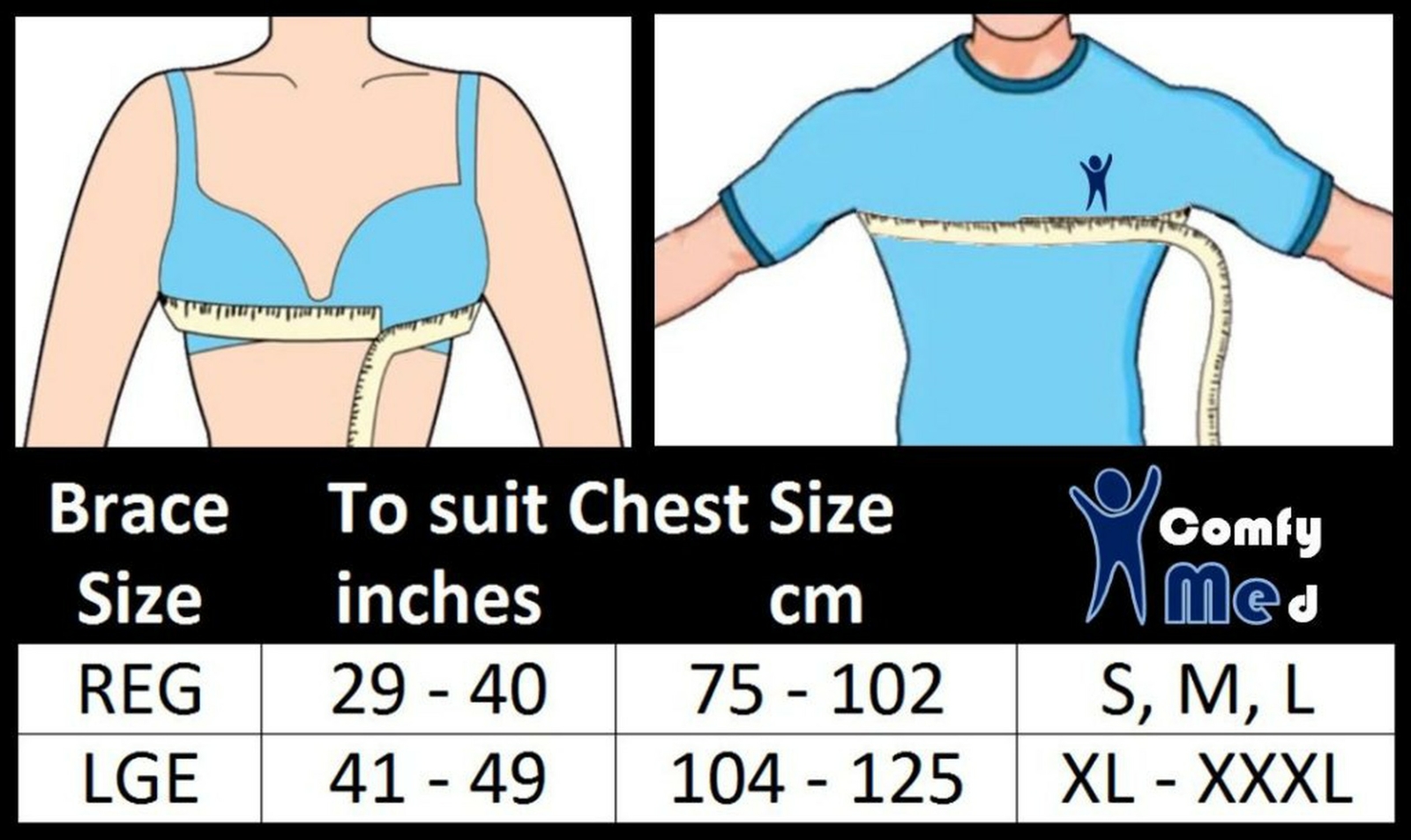 ComfyMed® Posture Corrector Clavicle Support Brace CM-PB16 (REG 29″-40″) Medi…