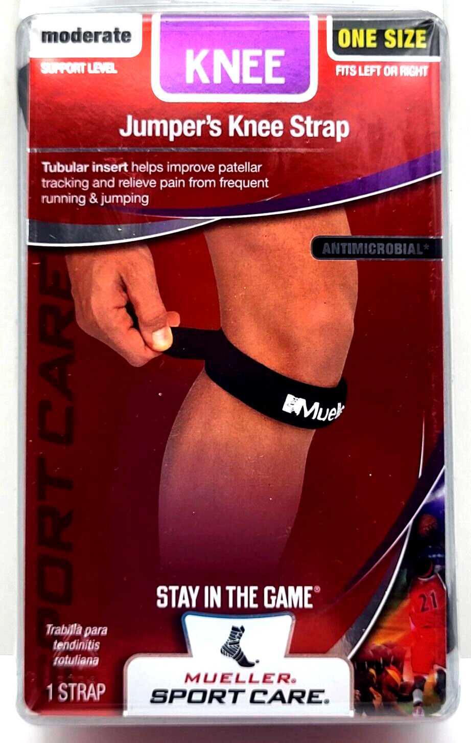 MUELLER Jumpers Knee Strap Moderate Support Antimicrobial Adjustable One Size
