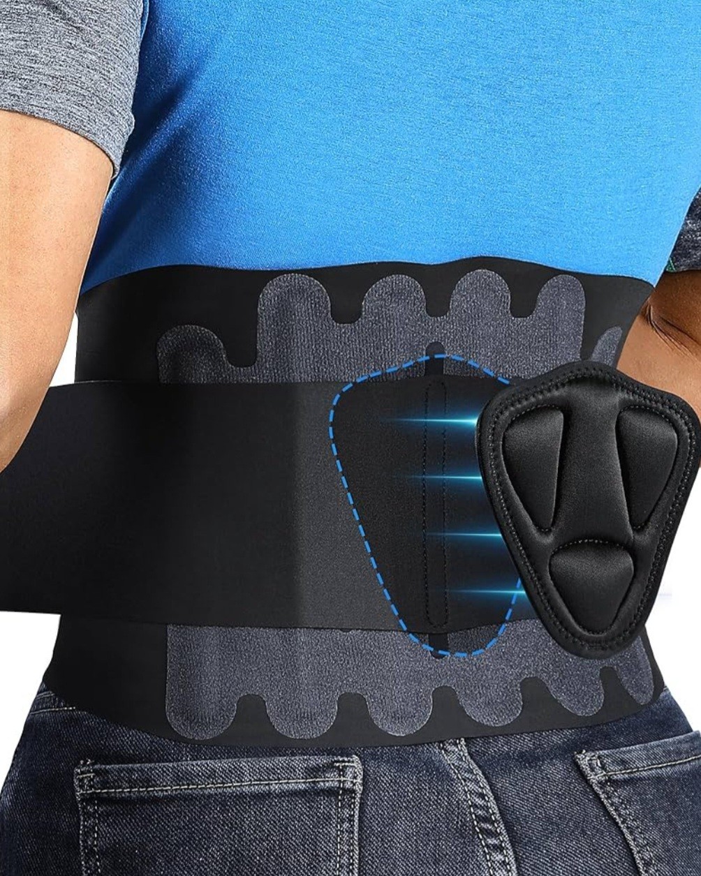 Fitomo 0.5mm Ultra Thin Back Brace for Women Men, Seamless Yoga XL, Black BR8B