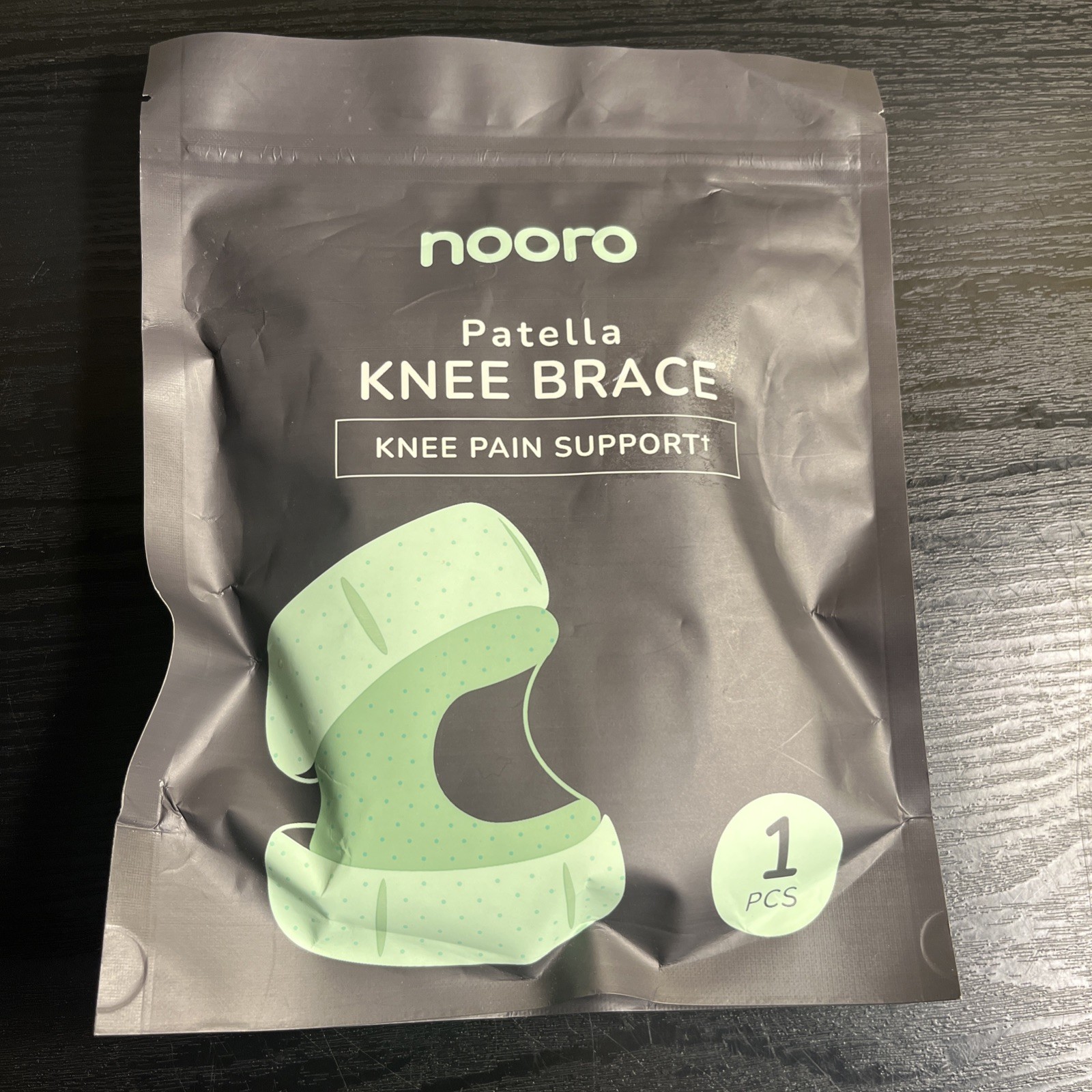 Nooro Patella Knee Brace – Adjustable Support with Side Stabilizers, One Size