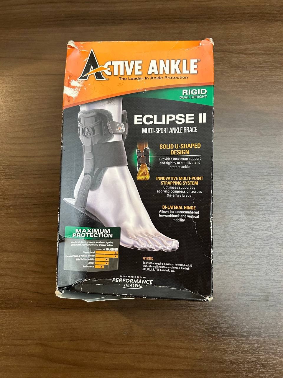 Active Ankle Eclipse II Rigid Ankle Brace Small – Maximum Support (Damaged Box)