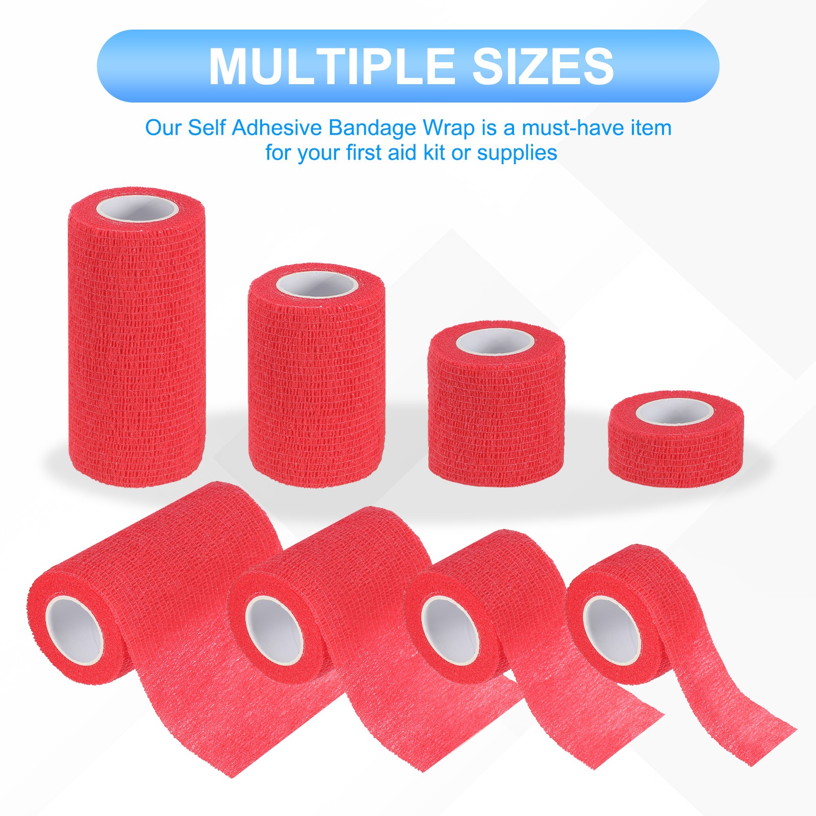 Self Adhesive Band 177″x4″, 24 Pieces for Banding, White