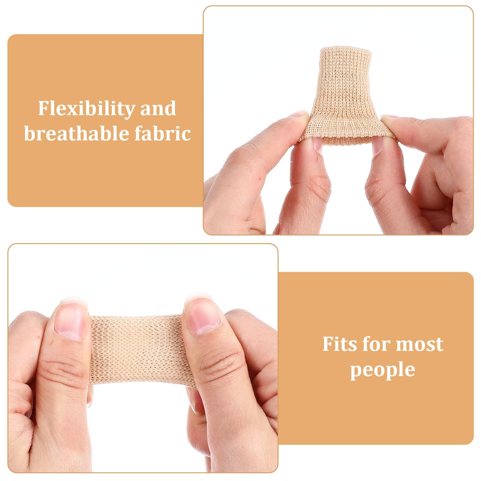 YUXIANLB 30 Pcs Finger Sleeves Breathable Elastic Thumb One Size, Beige