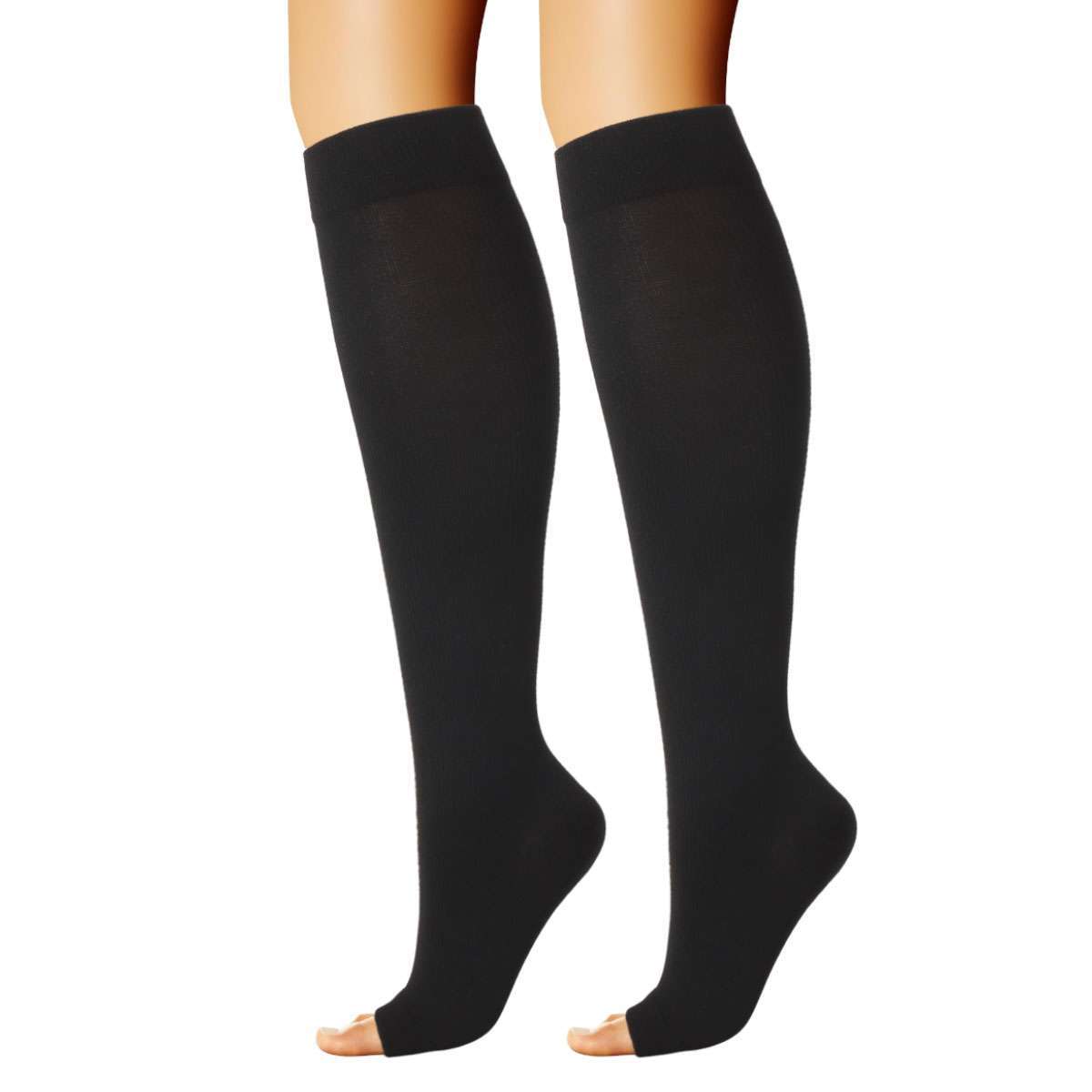 Compression Socks Leg Support Stockings Womens Mens 15-20 mmHG Open Toe XXL