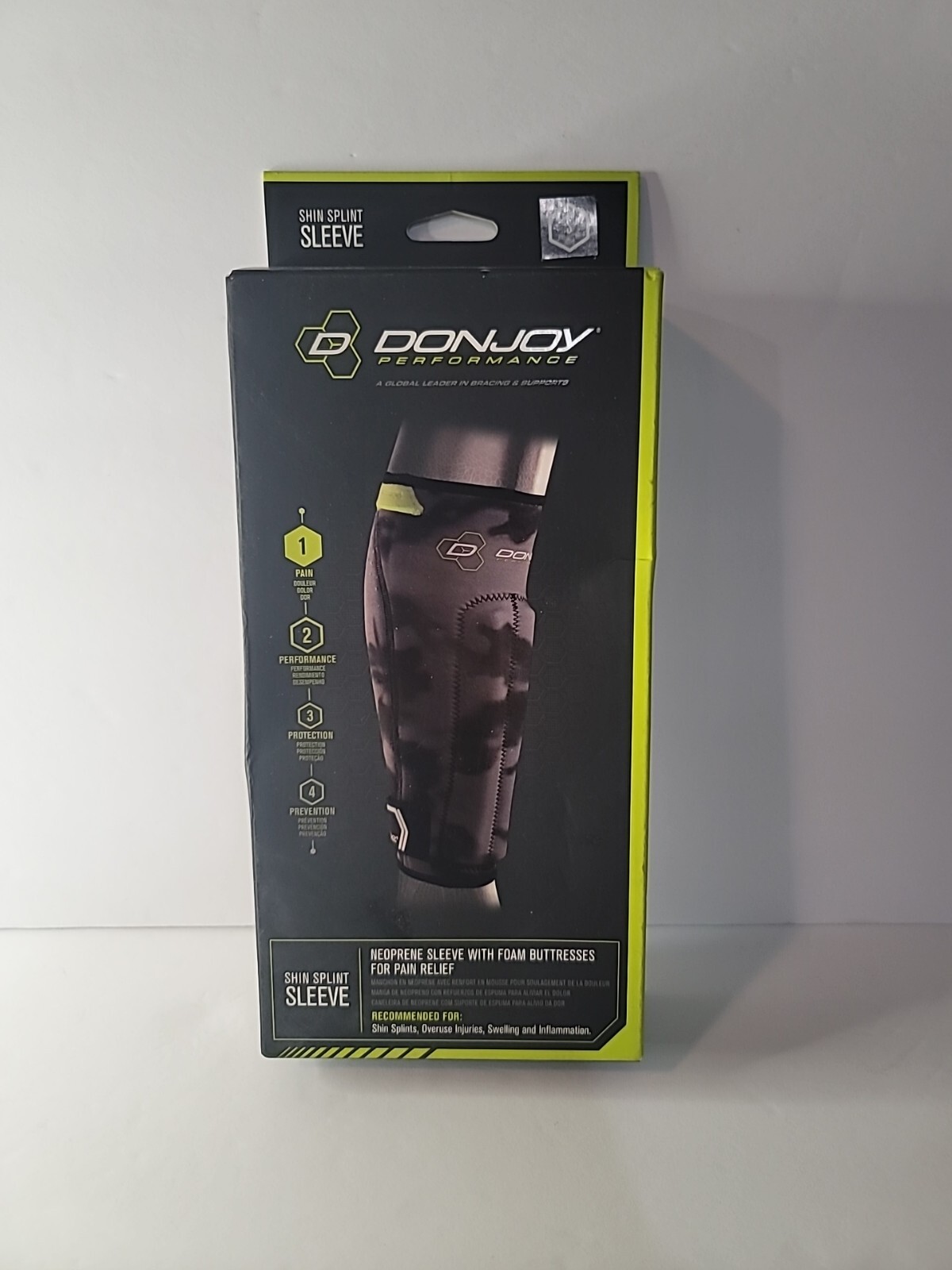 DonJoy Performance Anaform Shin Splint Sleeve – Black / Grey Camo – S Small