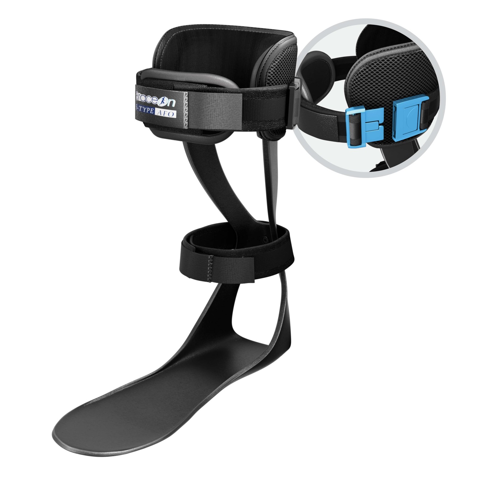 AFO S-Type – Drop Foot Stabilizer, Moldable, Trimmable, Lightweight Polyethylene
