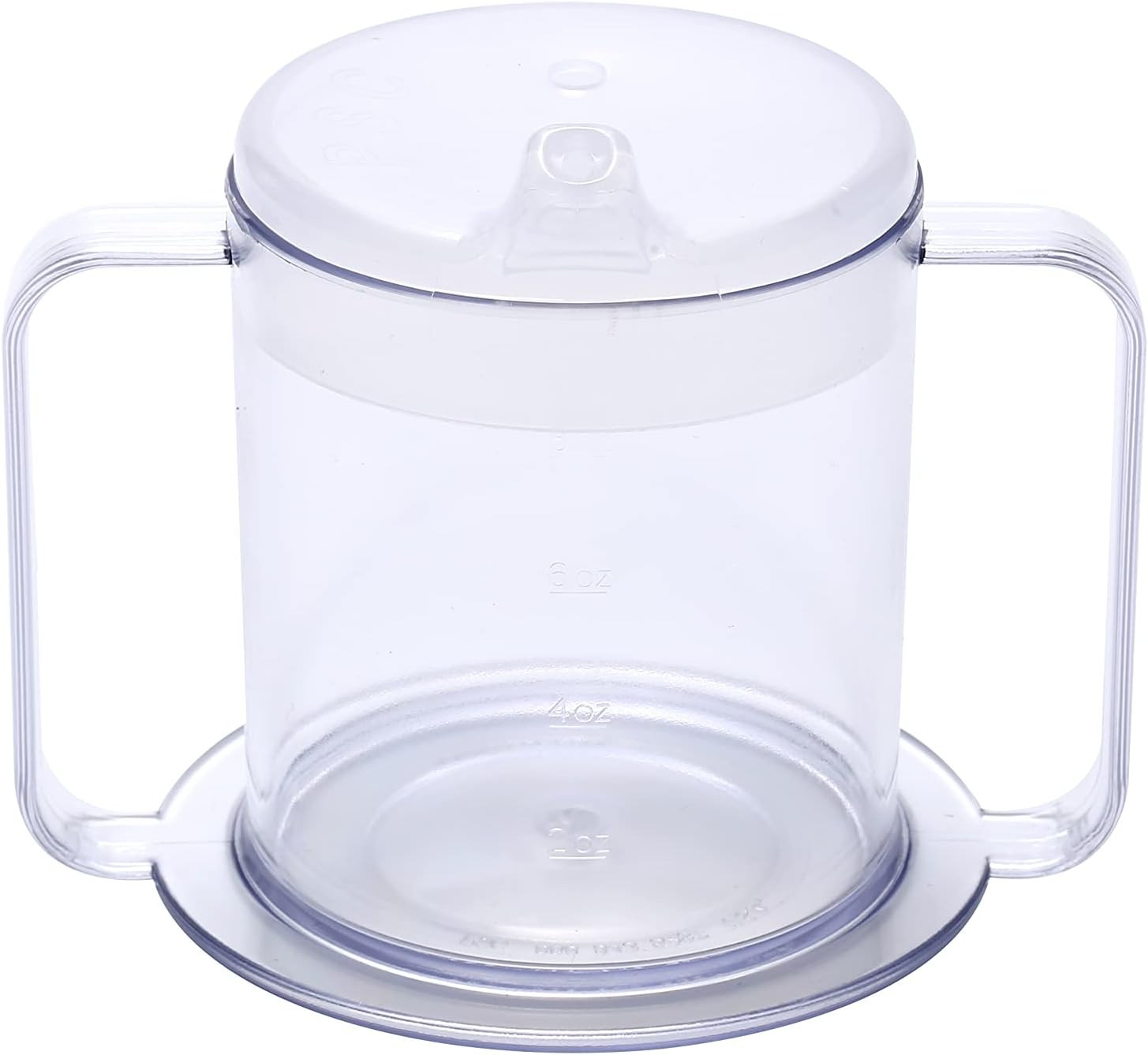 Independence 2-Handle Plastic Mug with 2 Style Lids, Lightweight Drinking Cup