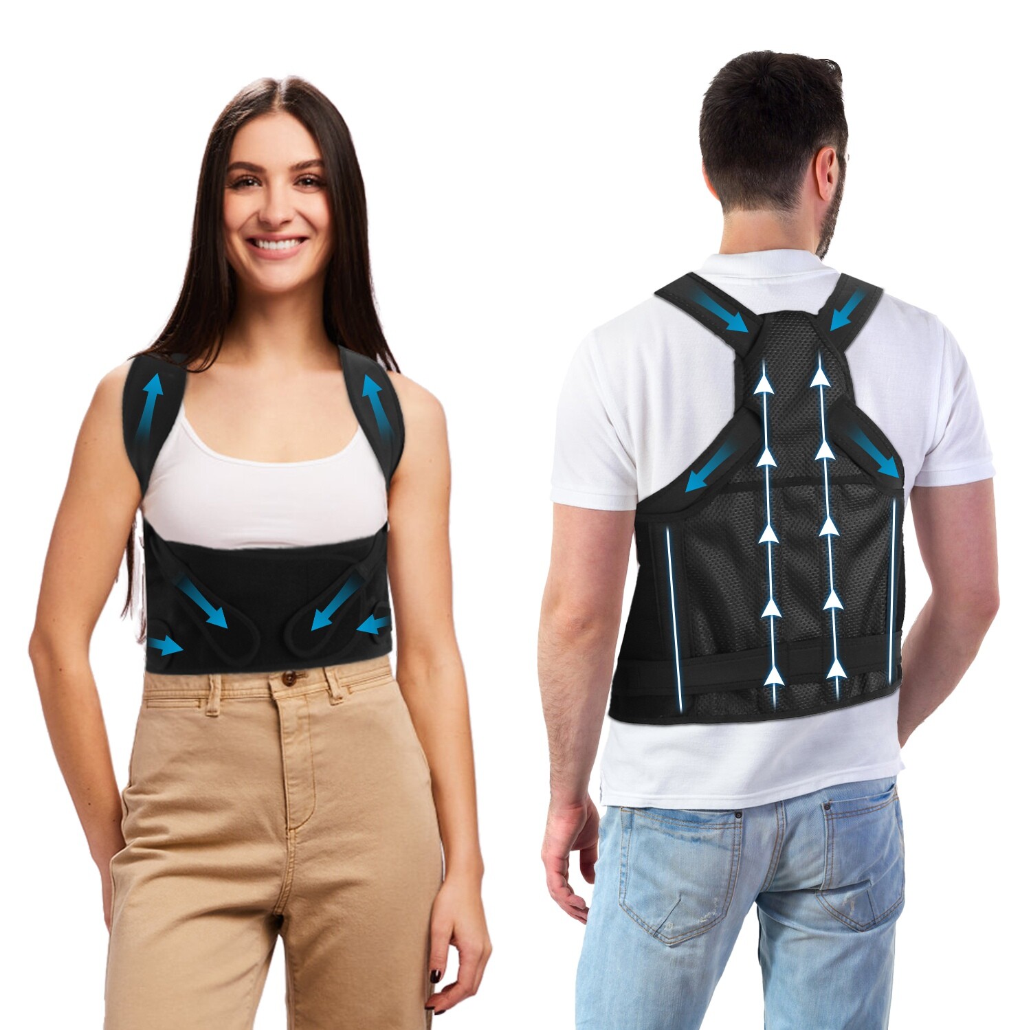 Back Brace Posture Corrector Shoulder Straightener Upper Lower Back