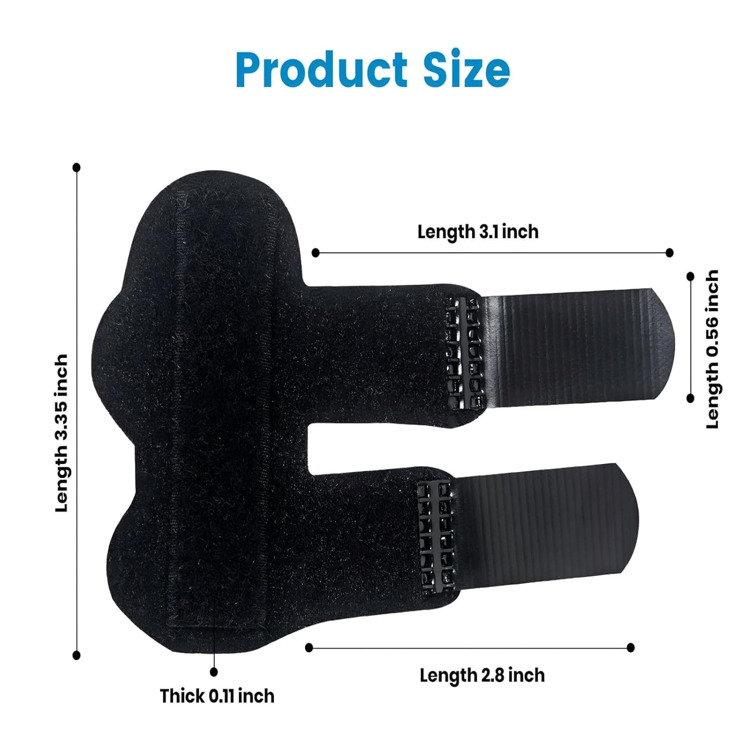 2 Pc Trigger Finger Splints Brace Straightening Arthritis Support Black