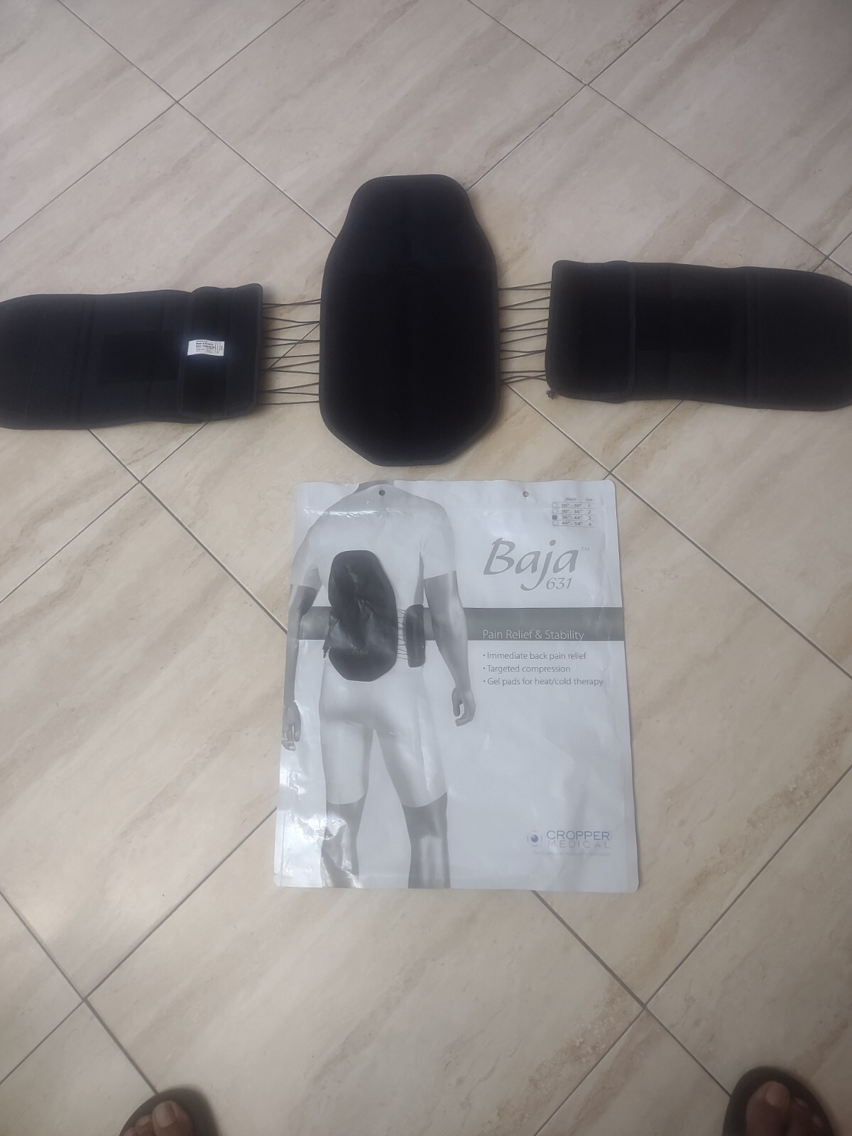 Baja 631 Targeted Compression Back Pain Relief & Gel Pad Heat/ Cold 36″ To 44″