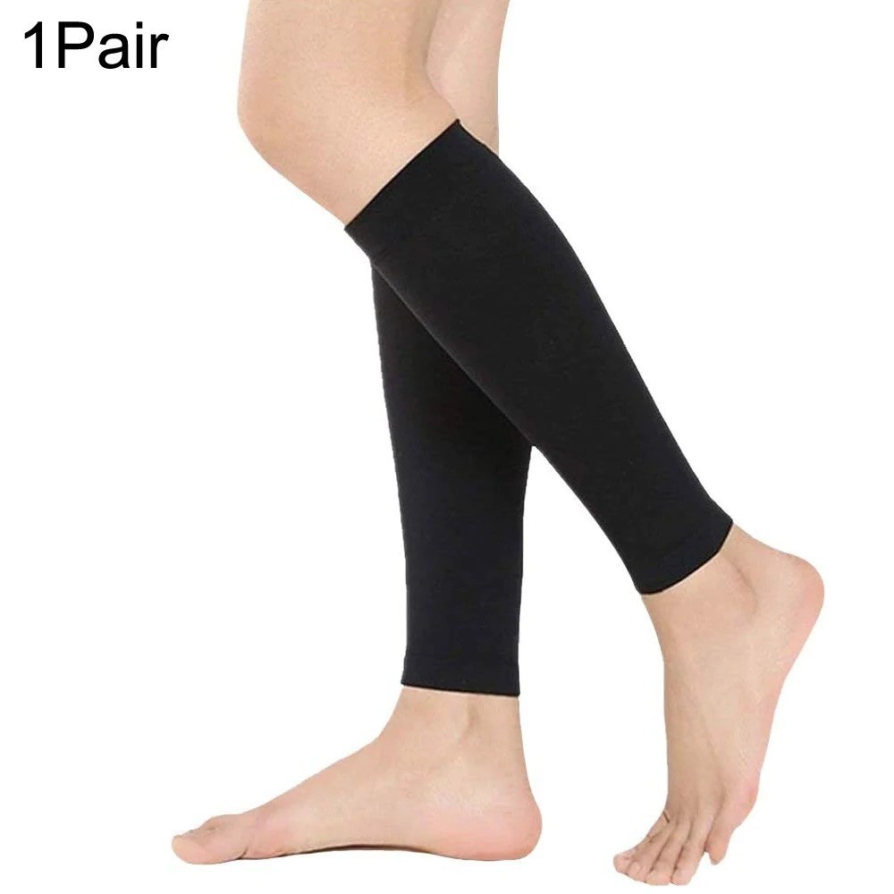 2x Calf Sleeves Leg Support Compression Socks Running Shin Splint Varicose Vein