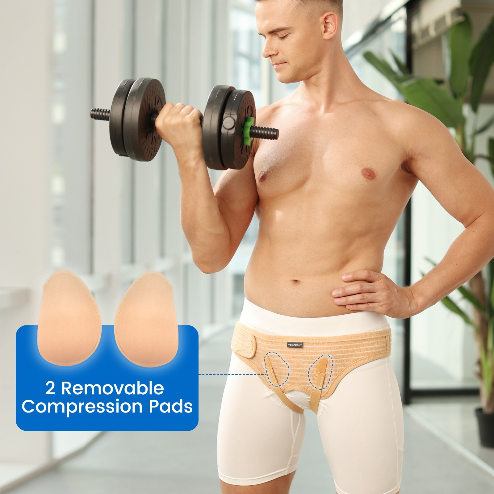 Velpeau Inguinal Hernia Support Belt Double Groin Hernia Pain Relief Truss Brace