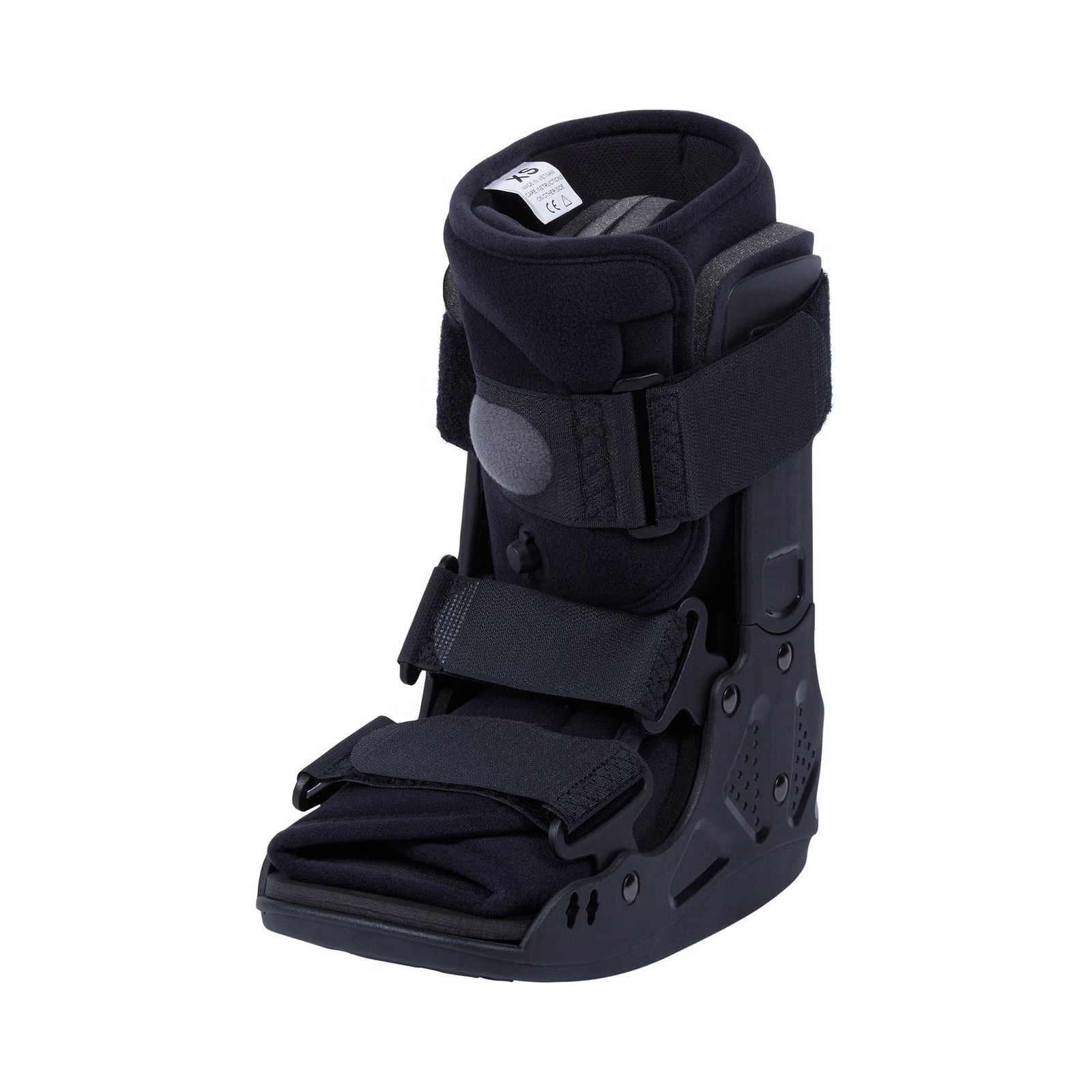 McKesson Black Air Walker Boot X-Small Hook and Loop for Either Foot
