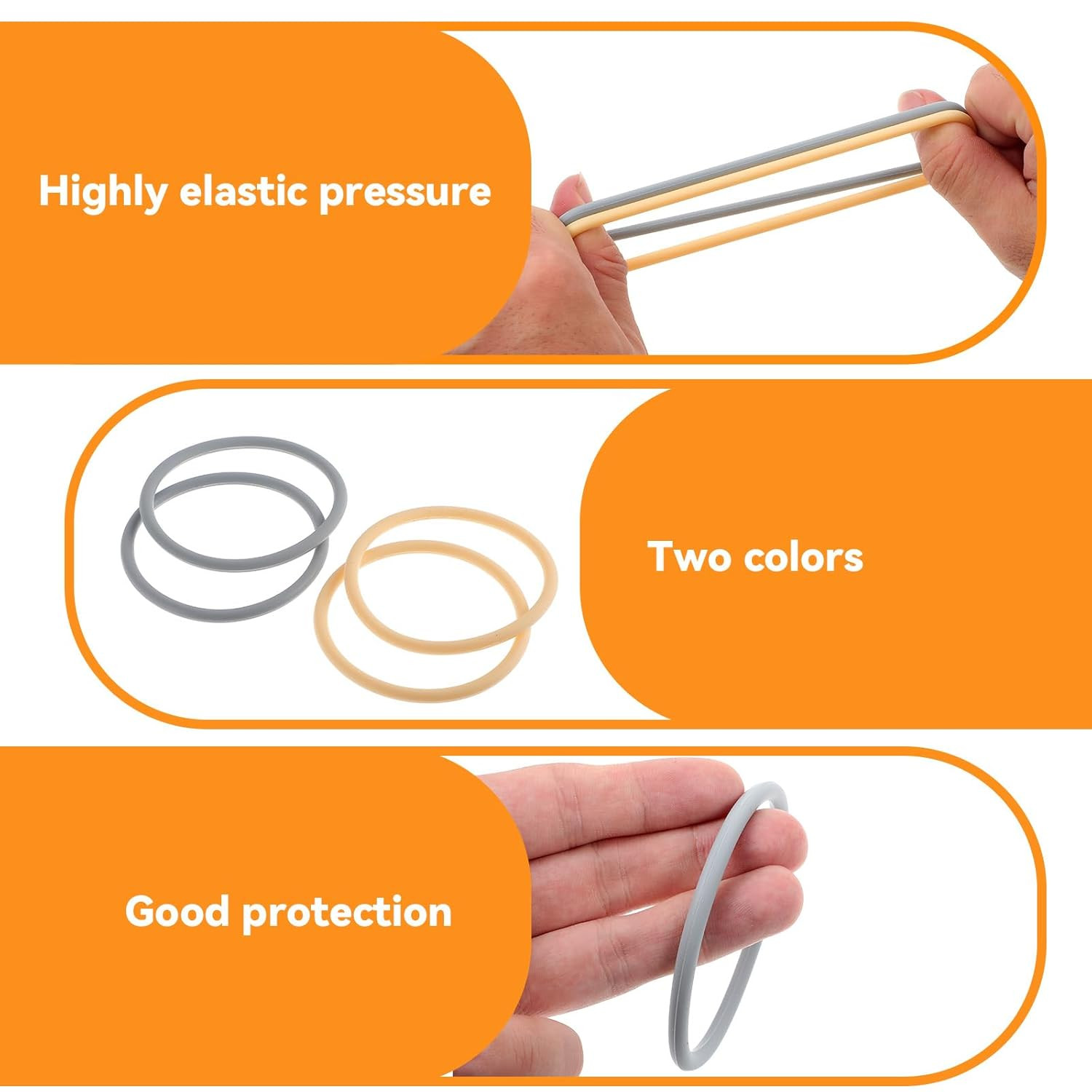 4Pcs Patella Bands Basketball, Silicone Fine Knee Bands for Knee Pain, Elastic