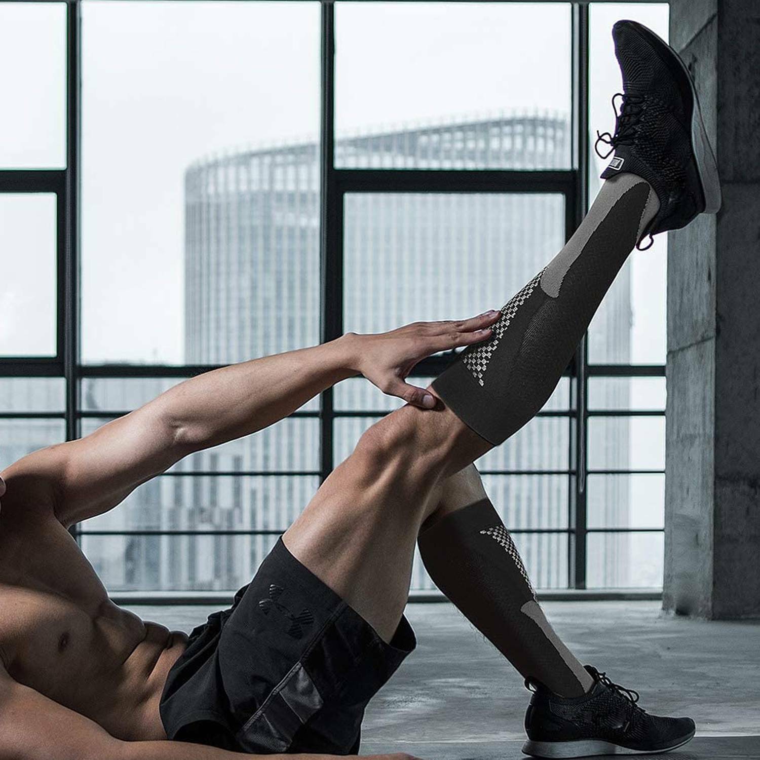 Copper Compression Socks Men Women Calf Shin Leg Running Fitness Sleeve