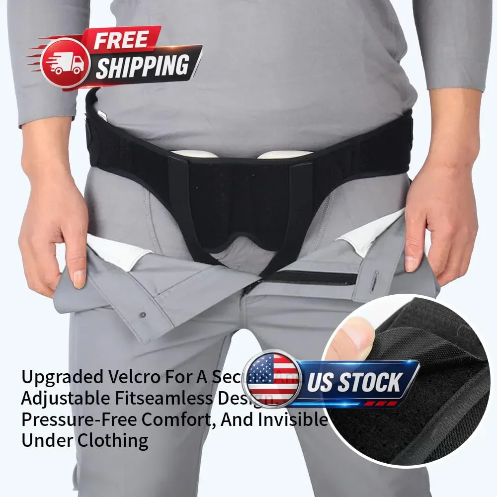 Hernia Belts for Men Adjustable Inguinal Hernia Support Belt for Men Women Large