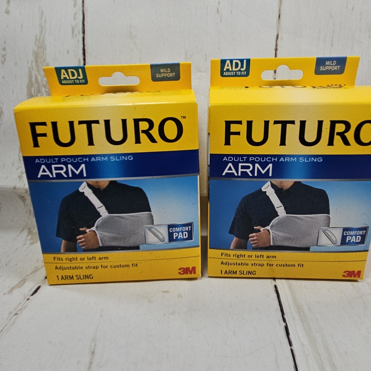 Lot Of 2 – FUTURO Adult Pouch Arm Sling Right/Left Mild Support Adjust To Fit 3M