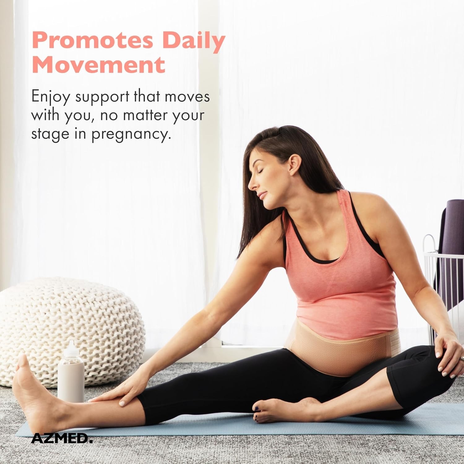Adjustable Maternity Belt Back Support – Comfort & Relief for 46-In Belly