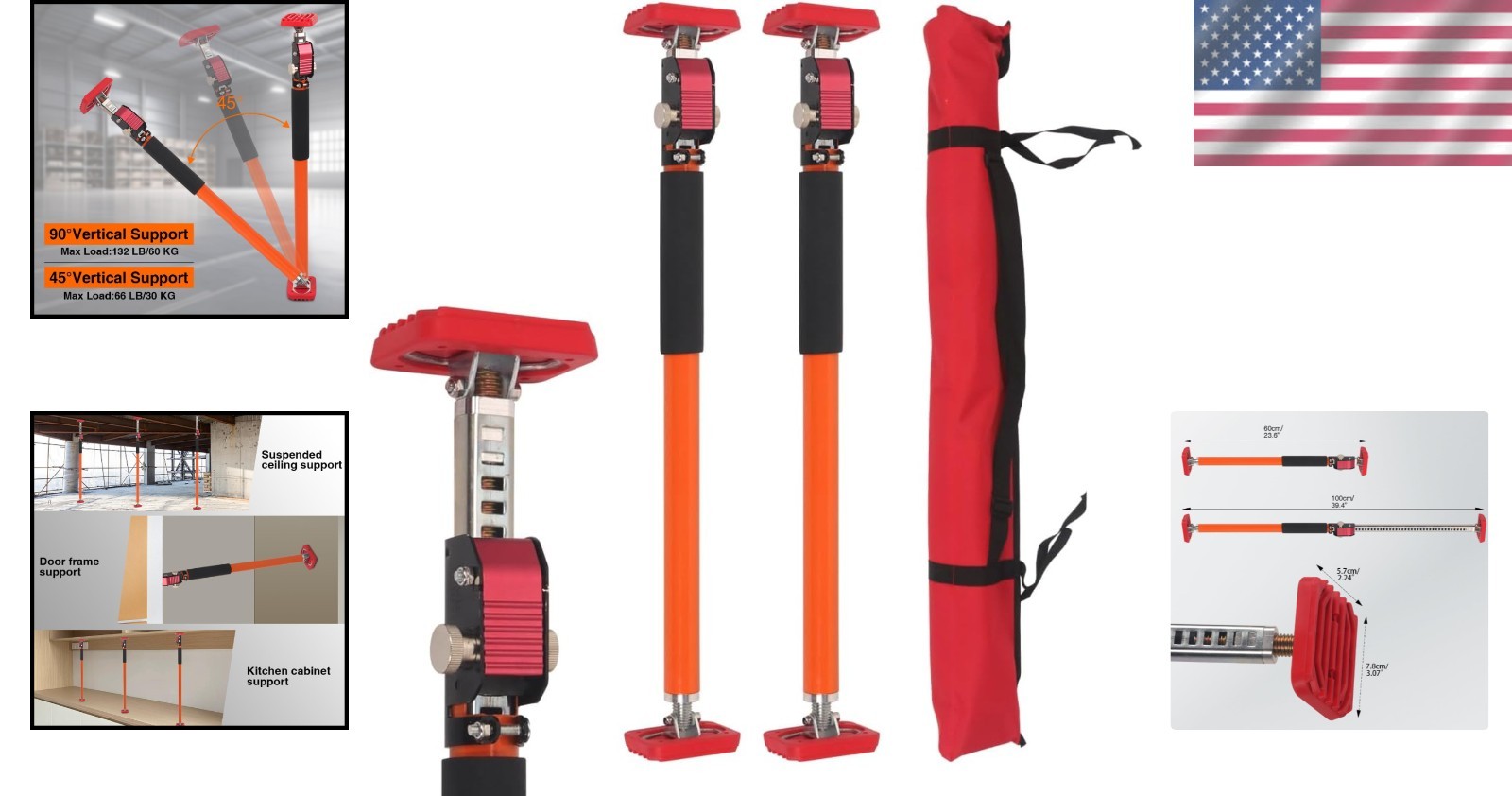 Quick Support System – Sturdy 3rd Hand Pole, Adjustable Height & Non-Slip Design