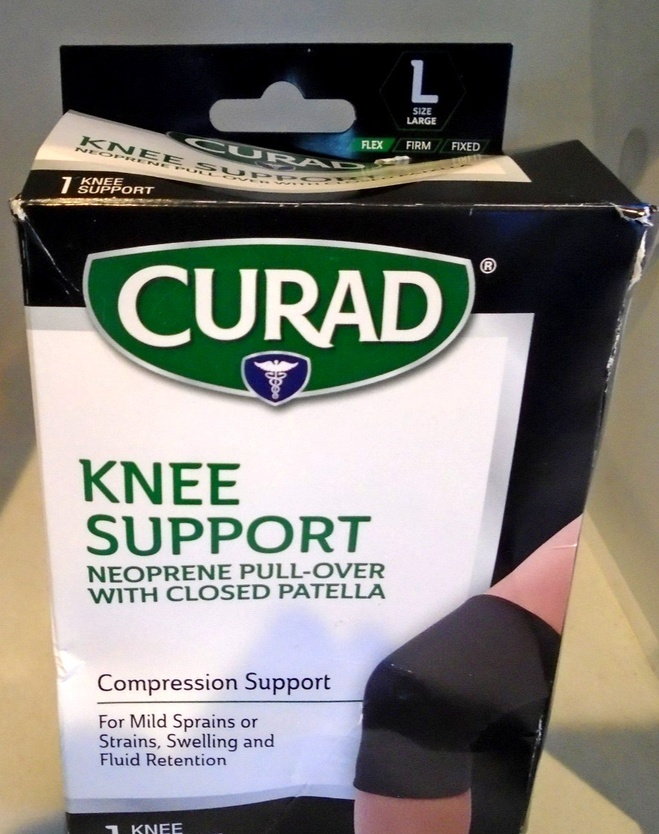 CURAD Neoprene Pull-Over Knee Support with Closed Patella, Large