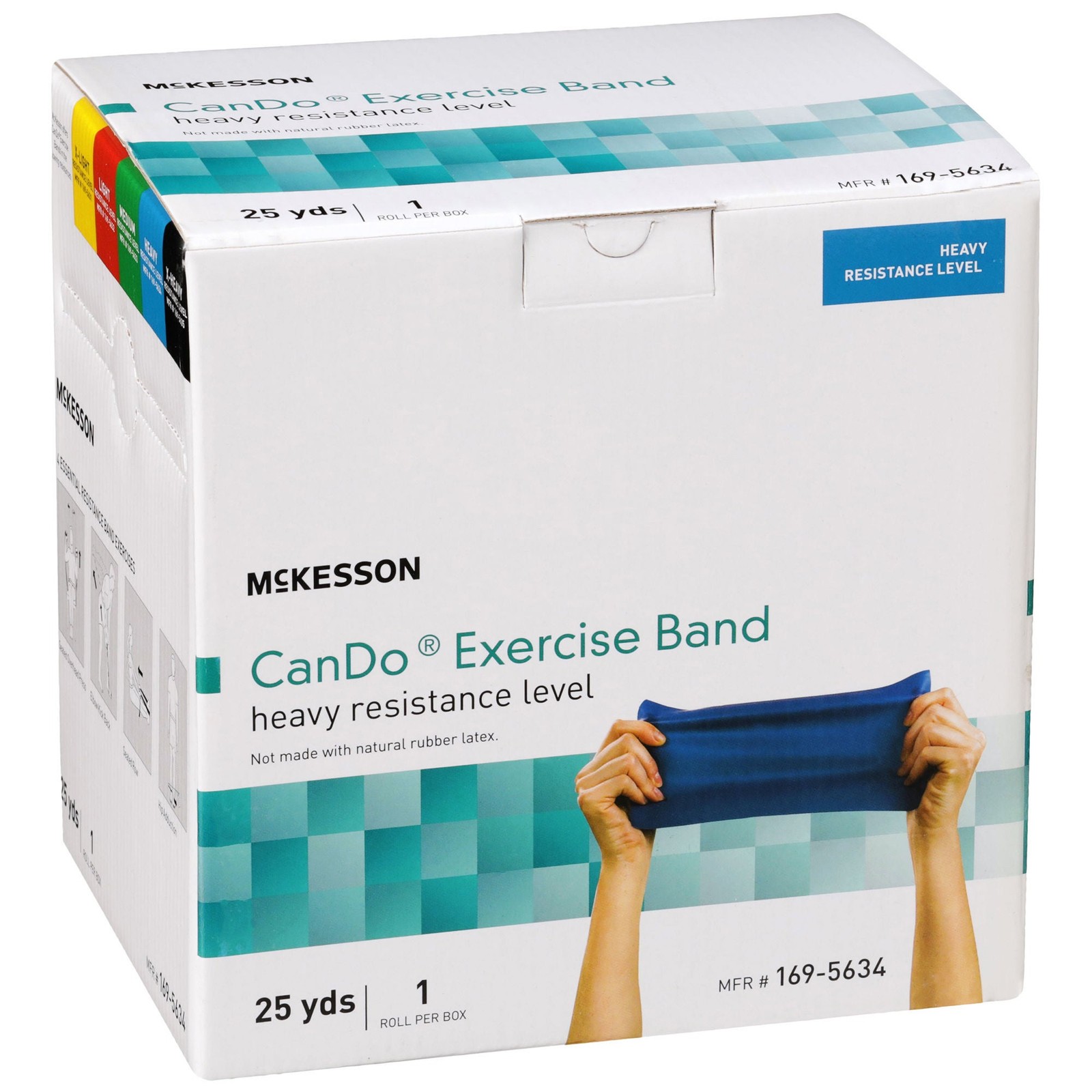 McKesson CanDo Exercise Resistance Band Blue Heavy Resistance 5″ x 25 Yd 1 Each