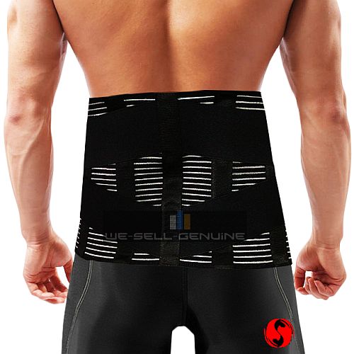 Double Pull Breathable Lumbar Lower Bad Back Pain Posture Support Belt Brace