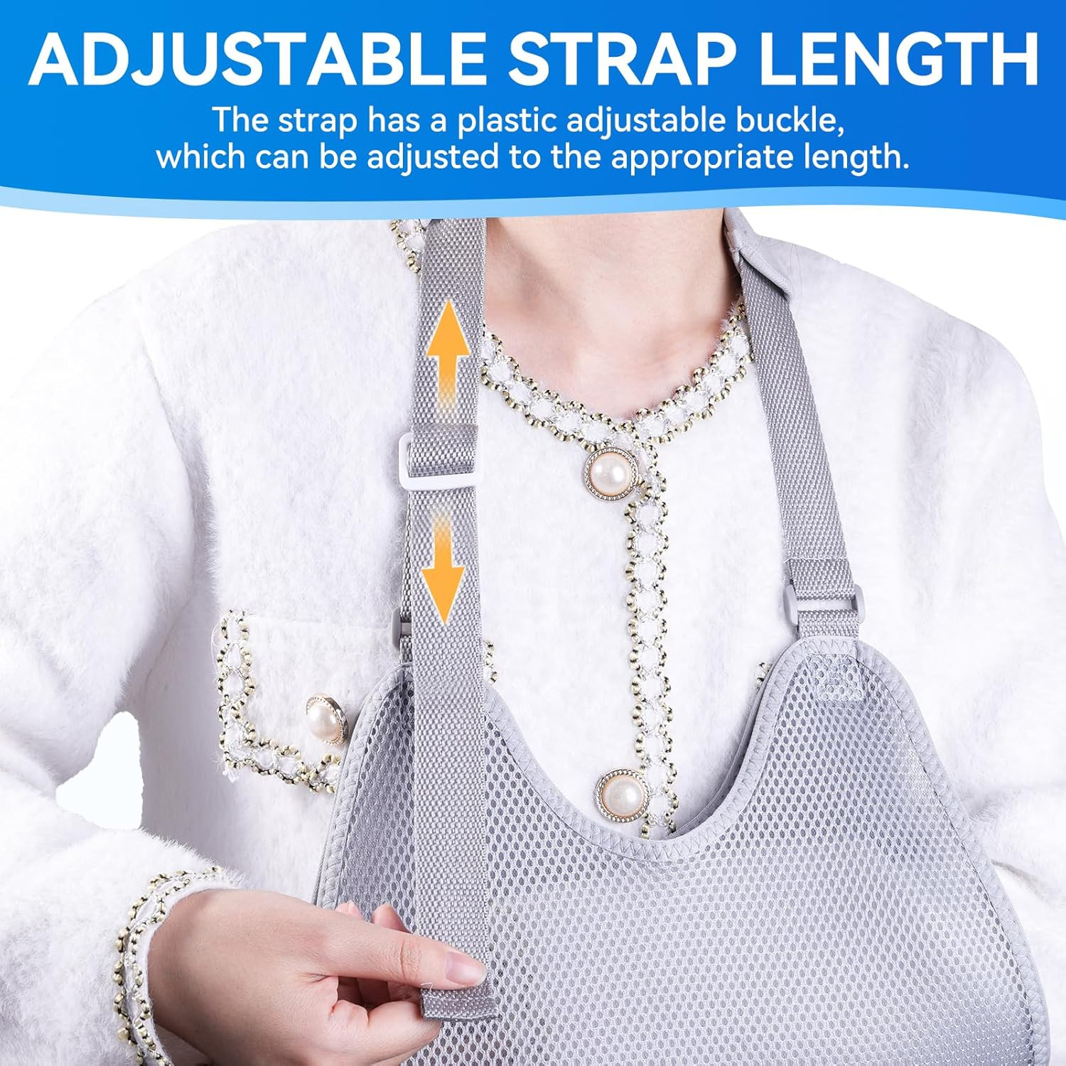 Mesh Arm Sling, Shoulder Immobilizer with Adjustable Shoulder Straps for Torn…