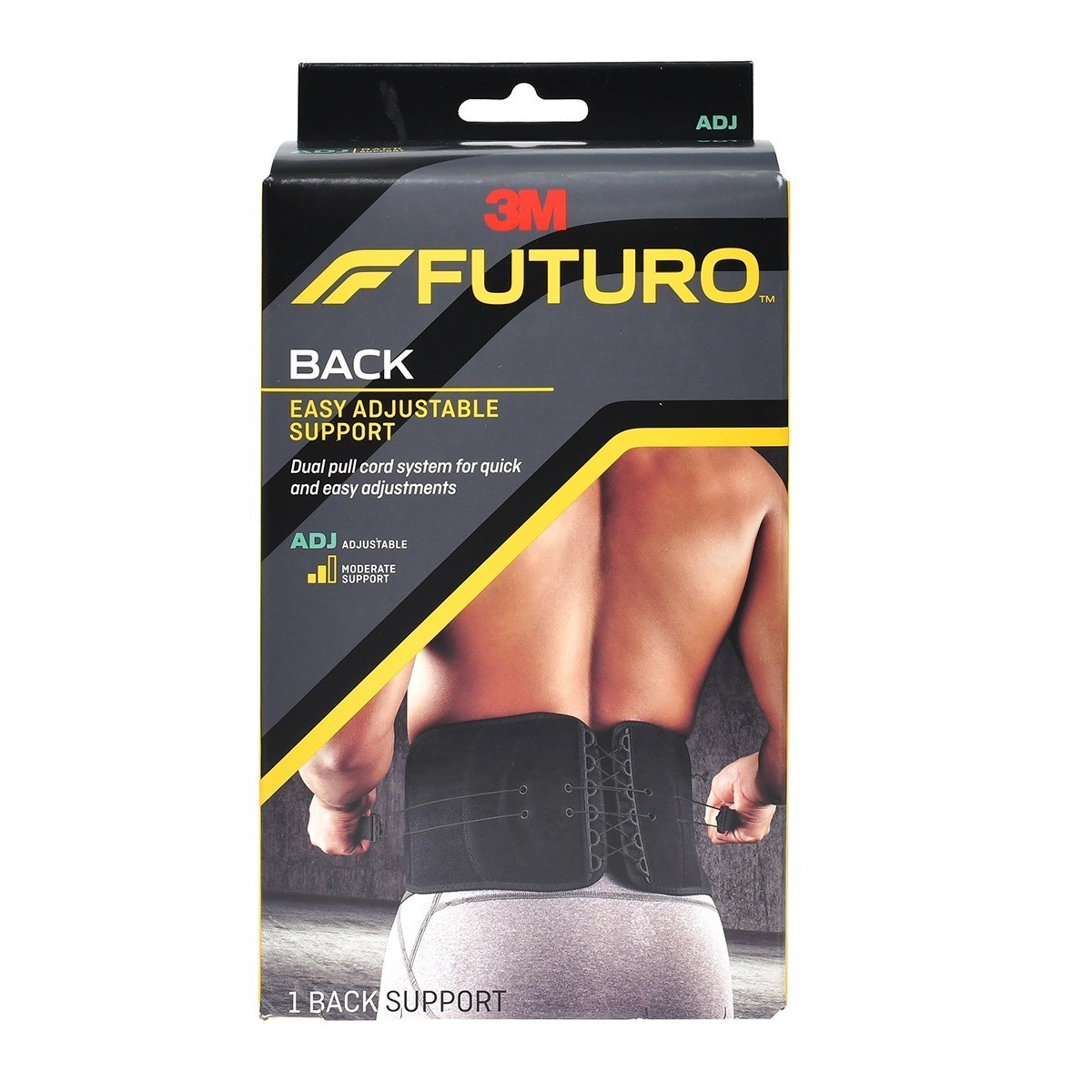 3M Futuro Back Support Adjustable Lumbar Area Breathable Comfortable Compression