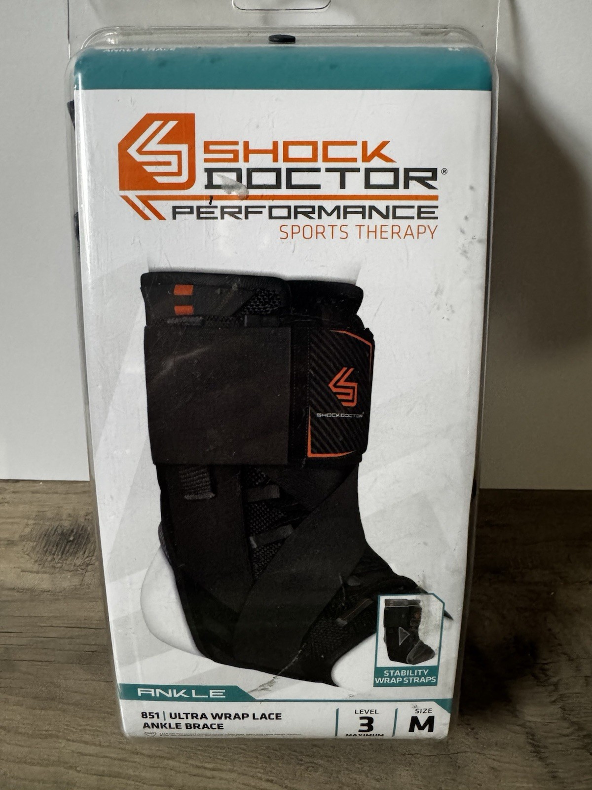 Shock Doctor Sports Therapy 851 Ultra Wrap Lace Ankle Brace Level 3 Medium NEW