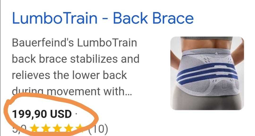 Bauerfeind Lumbotrain Lady Back Support Size 4 L Back Brace Germany