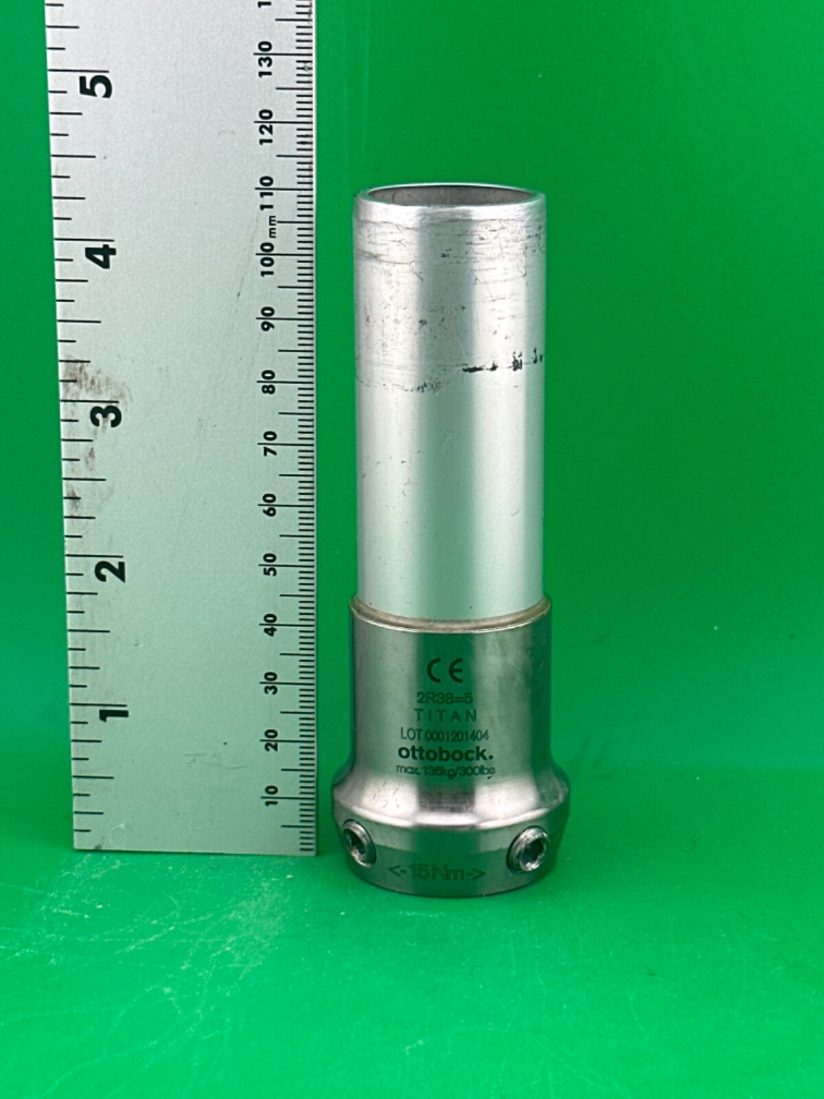Prosthetic leg component adapter part 30mm diameter pylon female receiver 2R38=5
