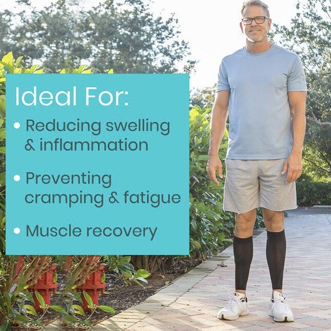 VIVE ☆ Calf Compression Sleeves Leg Support ☆ 1 Pair Black ☆ Size Small ☆ NEW