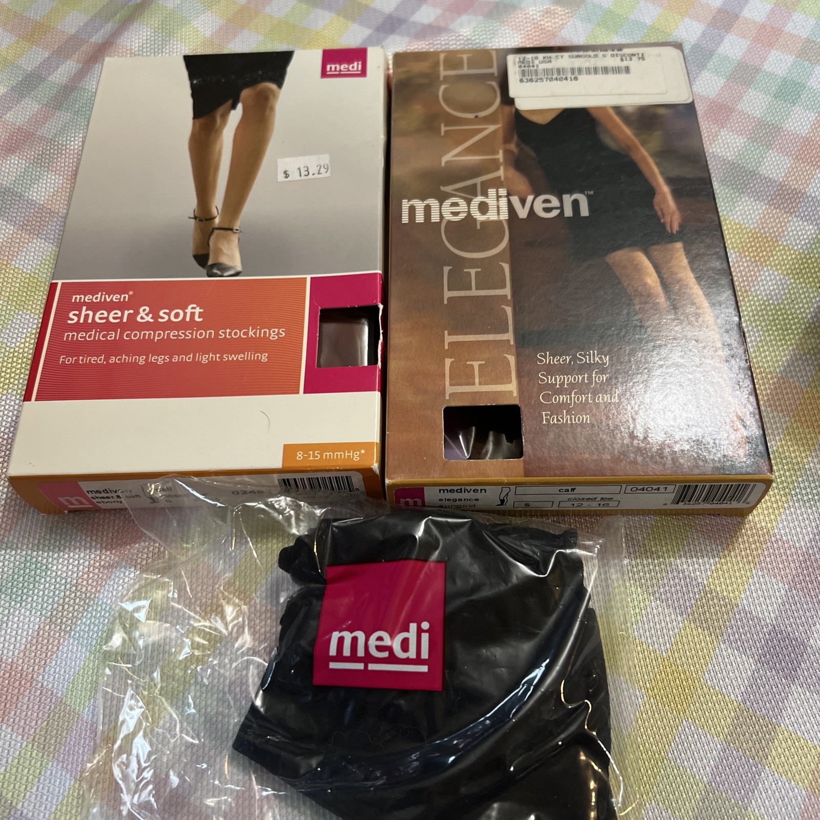 lot of 3 mediven Elegance Compression Closed Toe Calf knee 12-16 mmHg Sz s small