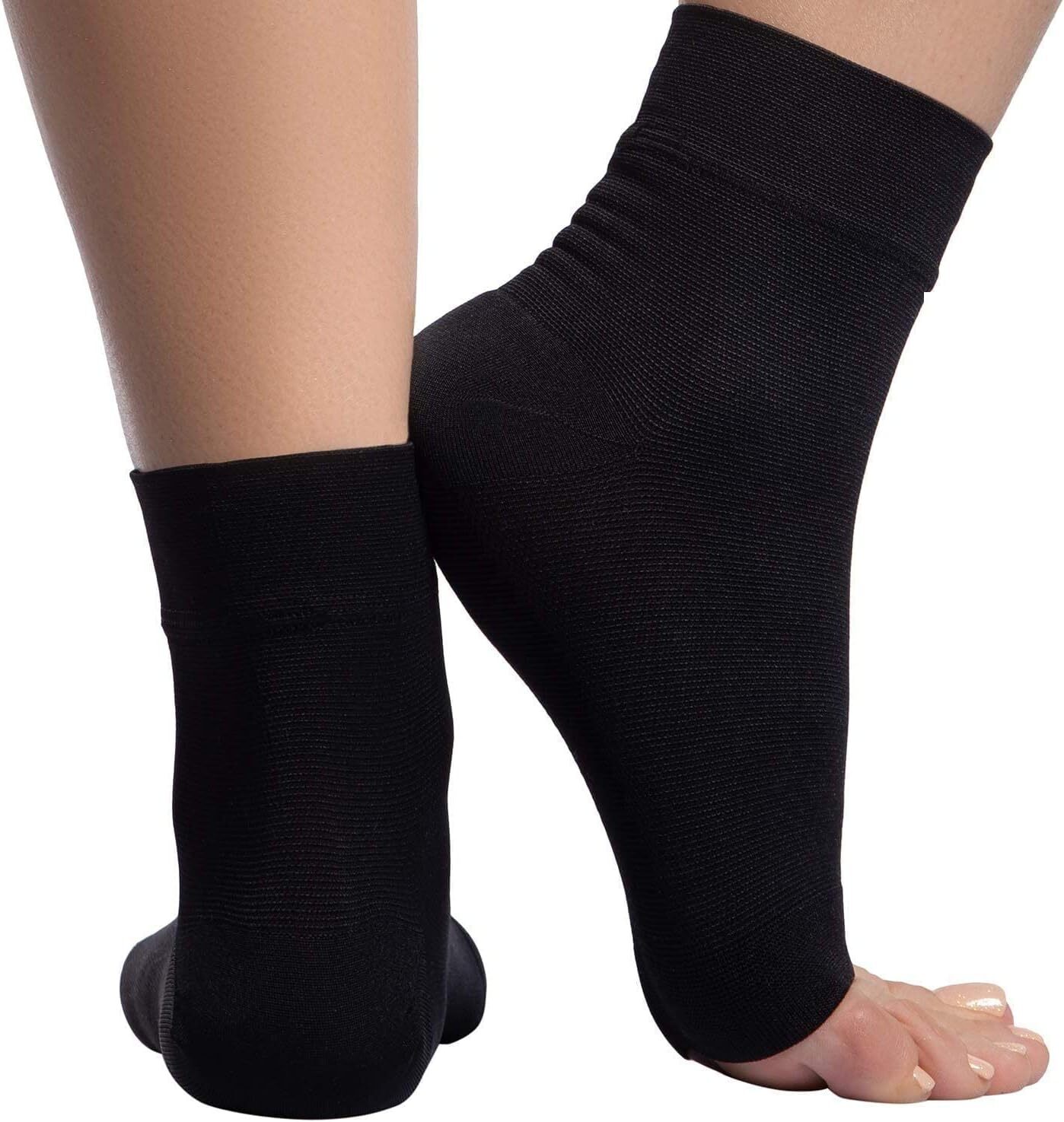 Pair Ankle Support Brace Compression Sleeve Plantar Foot Fasciitis Wrap Sports