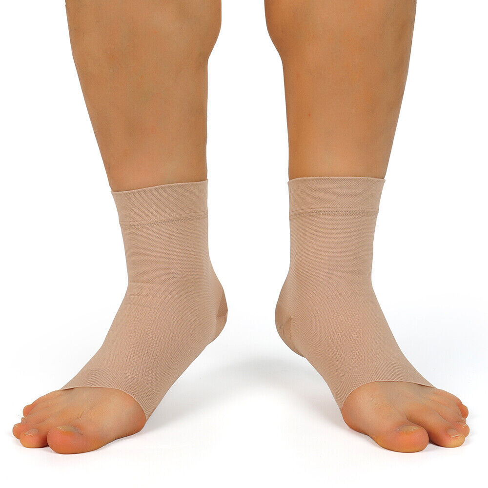 Pair Ankle Support Brace Compression Sleeve Plantar Foot Fasciitis Wrap Sports