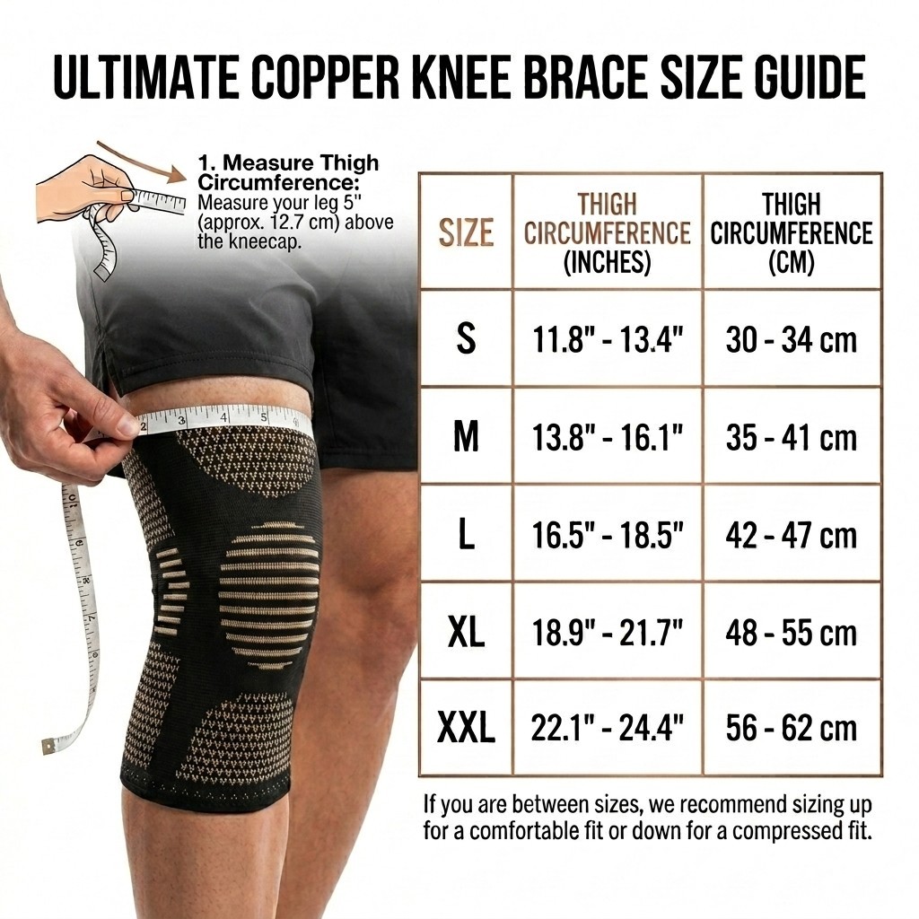 NEW 2 PACK Copper Compression Knee Sleeves Support Brace Joint Pain Relief Sport