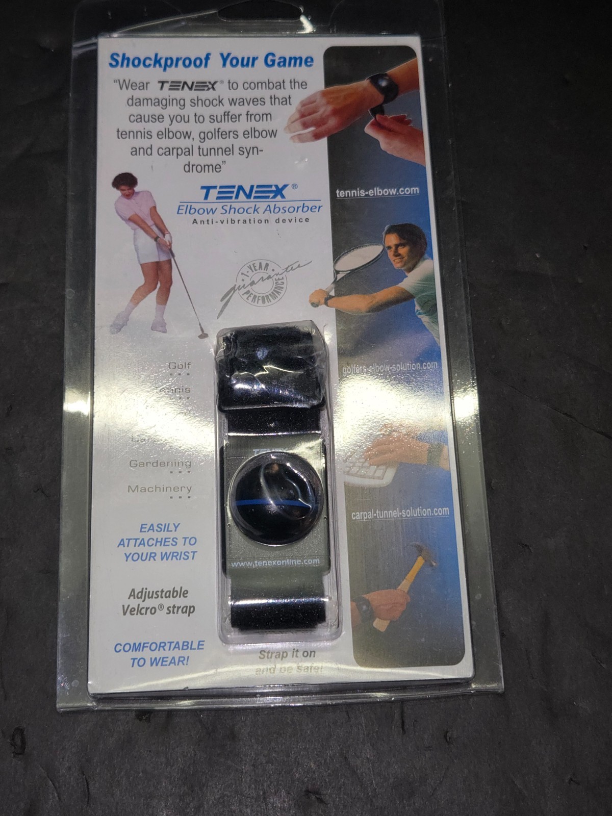 TENEX wrist worn Elbow Shock Absorber Tennis Golfers Elbow Brace