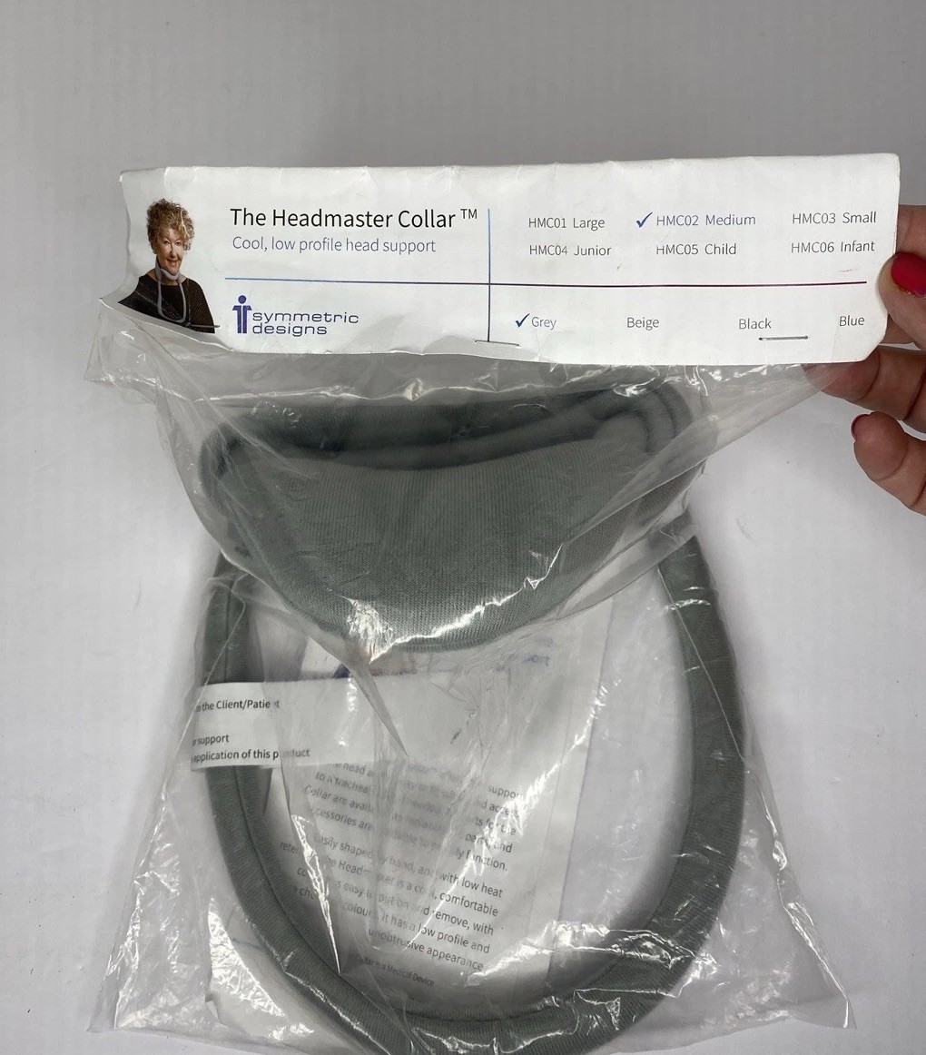 Headmaster Gray Cervical Collar Adjustable Neck Support, Gray, Medium HMC02