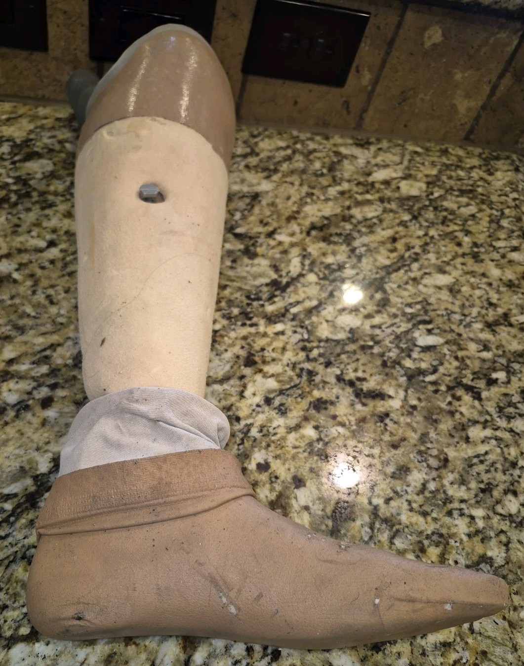 Vintage Prosthetic Leg Kingsley Left Leg Oddity Medical Display Halloween Prop